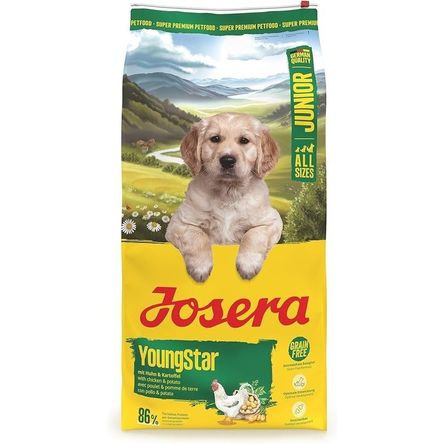 E-shop JOSERA Junior Huhn & Kartoffel | Premium Trockenfutter für wachsende Hunde | Welpenfutter für mittlere & große zur optimalen Versorgung |