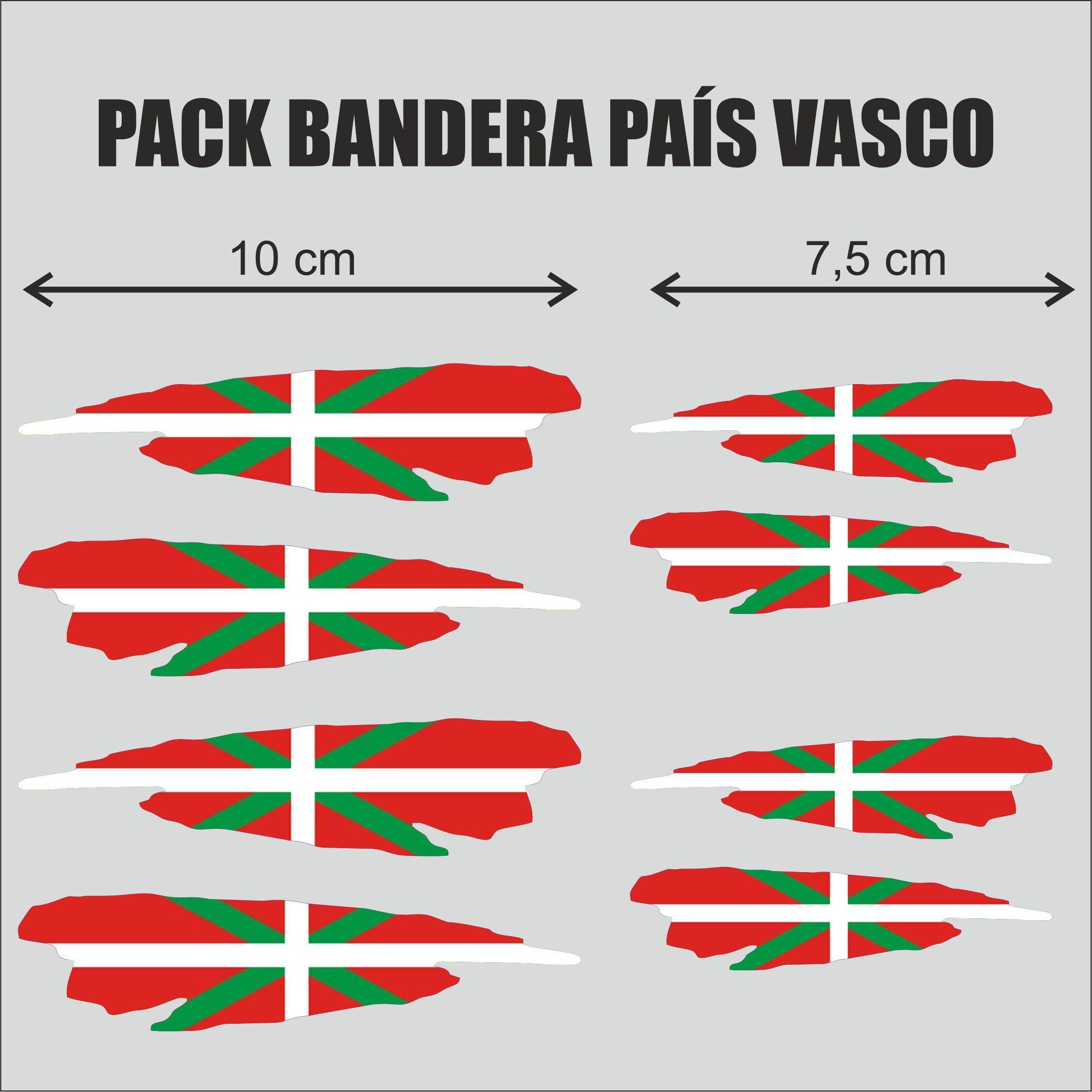 TEMU Kit de Pegatinas del País - 8 Piezas (10cm/7.5cm)