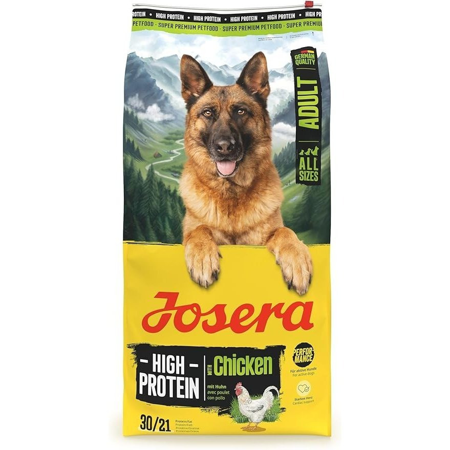 Image of Josera Adult High Protein Chicken | Food For Adult & Athletic (breeding) Dogs | Chicken & Salmon Oil | Gluten-free & High-protein | L-carnitine &
