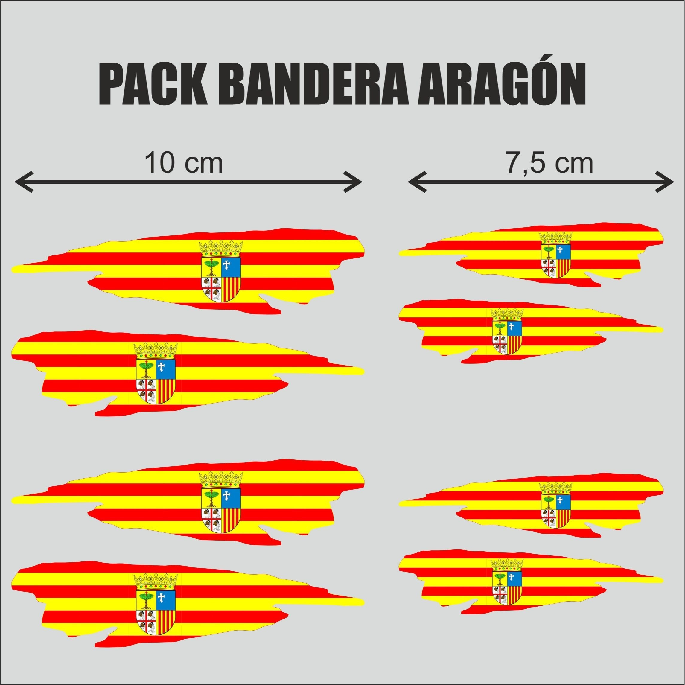 TEMU Pack 8 Adhesivos de Aragón
