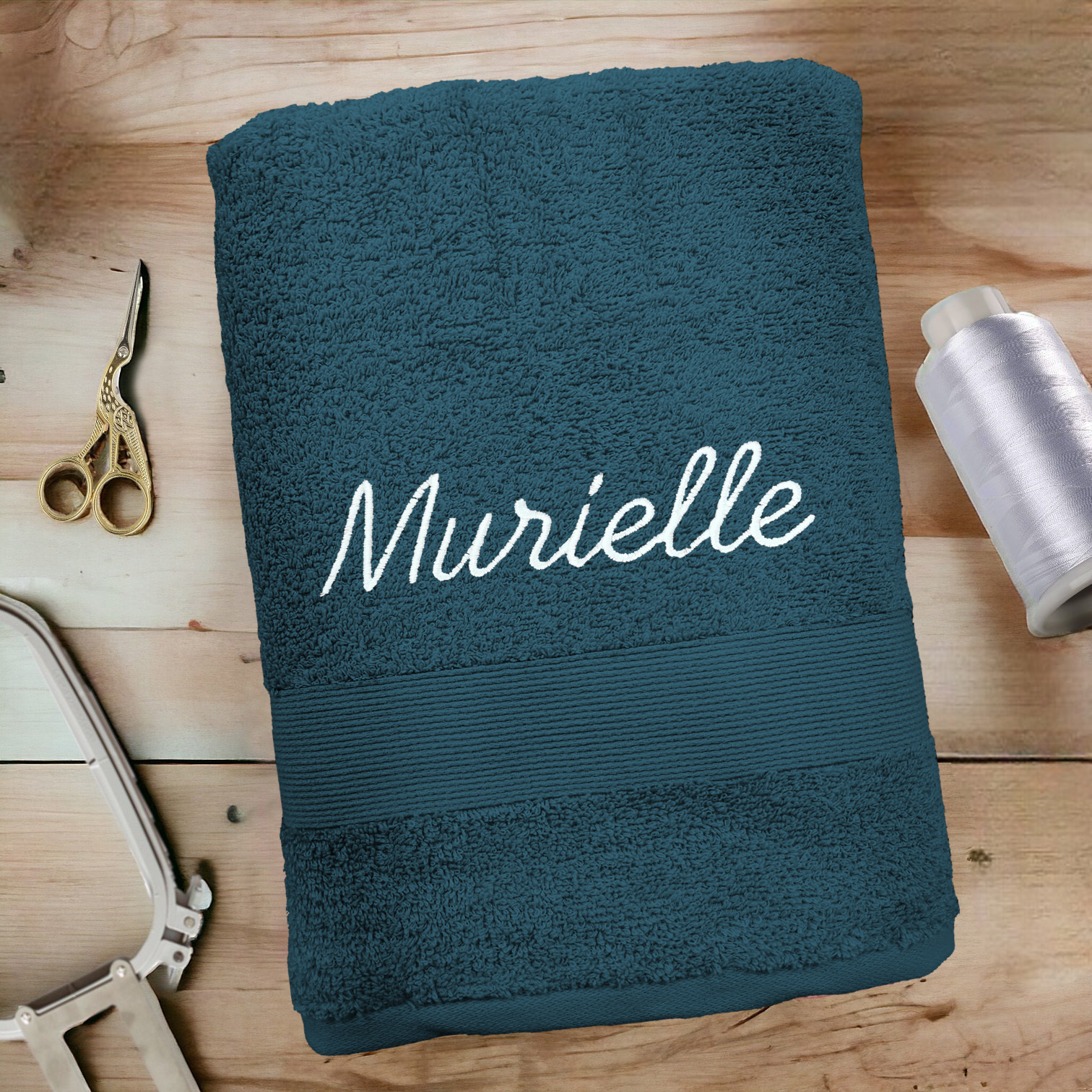 Image of Personalized Napkin - 100%, Thick And Soft - Embroidered - Valentine's Day Gift Idea - Bath Towel, Personalized Shower Sponge - Christmas Gift, Birthday, Retirement