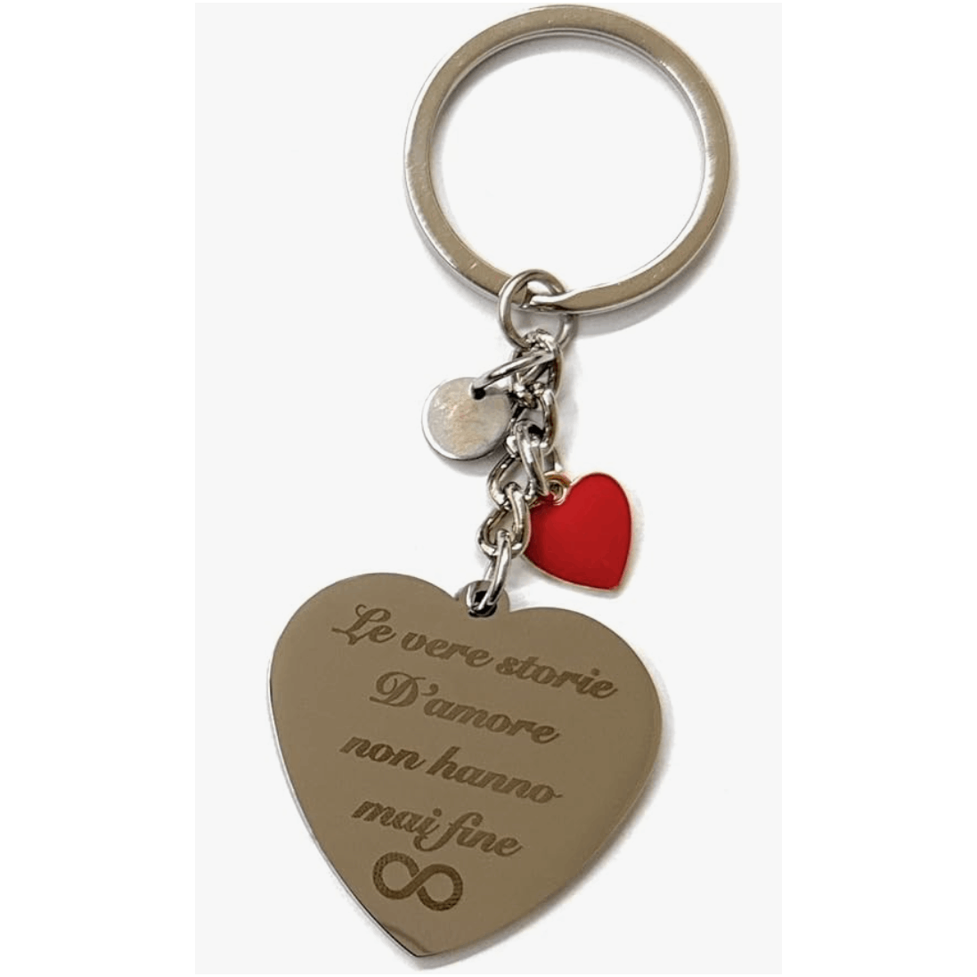 TEMU Portachiavi Romantici con Incisione Italiana, Ciondolo a Cuore e , Charm , amore san valentino festa, idea regalo lui