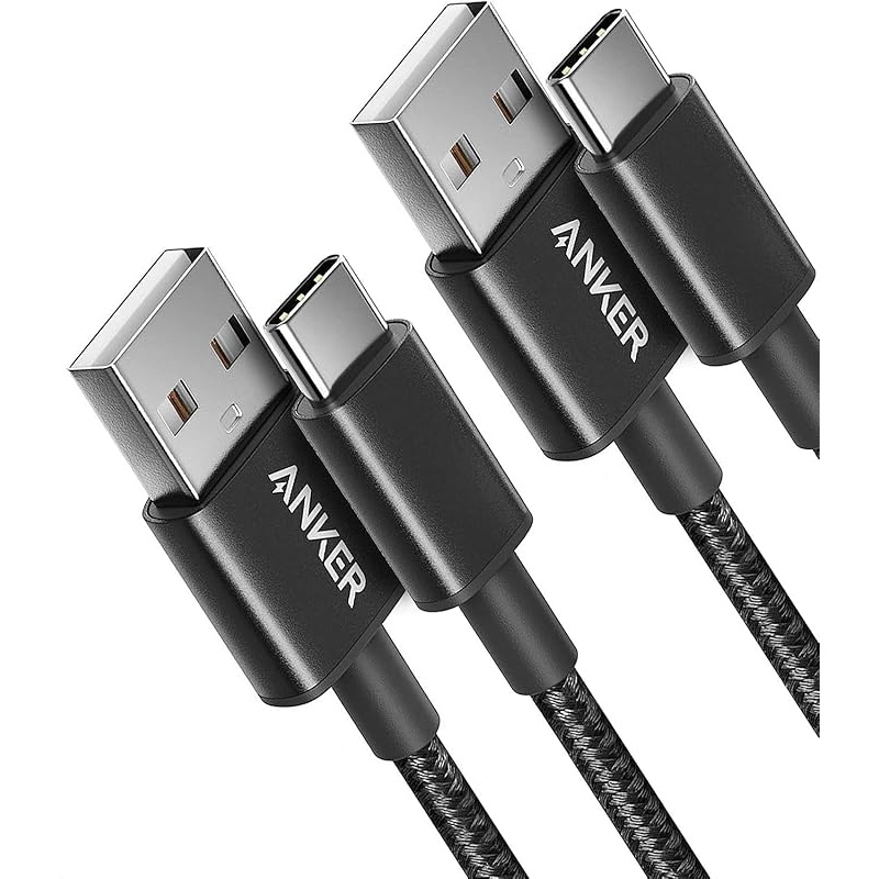 TEMU Anker Usb C Charger Cable, 2-pack 3 Ft (0.9 M) Usb To Usb C Cable, Usb A To Usb C Braided Phone Charger Cable For Iphone 17/16/15, Ipad Pro,