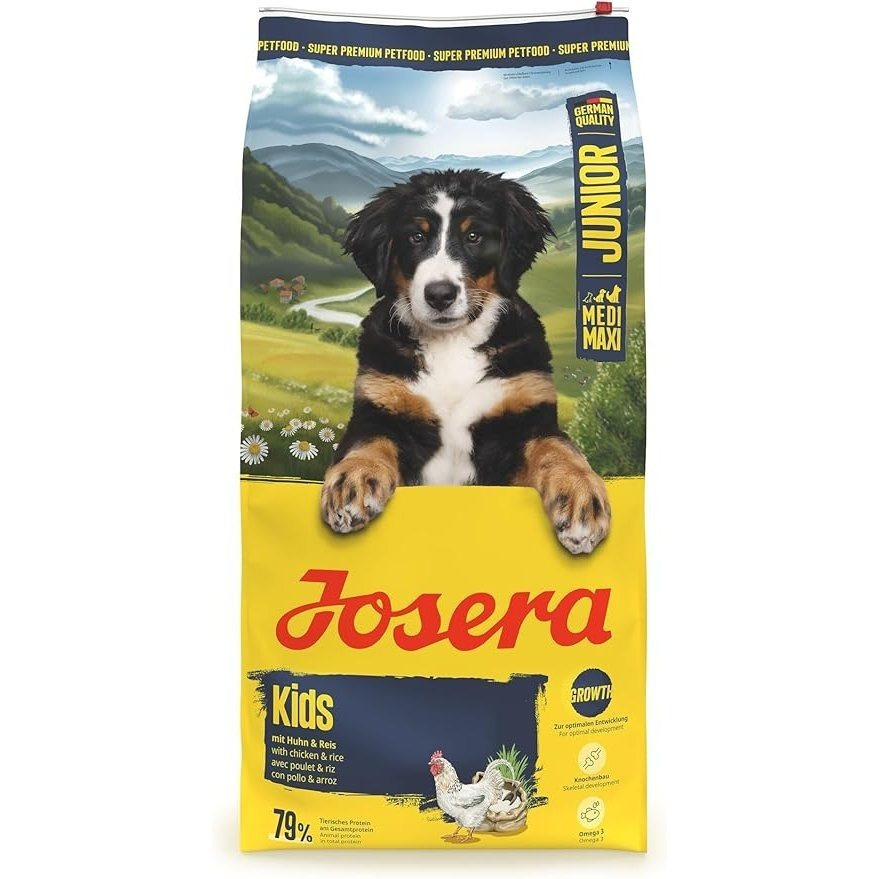 E-shop JOSERA Huhn & Reis | Premium Trockenfutter für wachsende größere Hunde | zur Aufzucht & optimalen Versorgung größerer Welpen ab der 6.