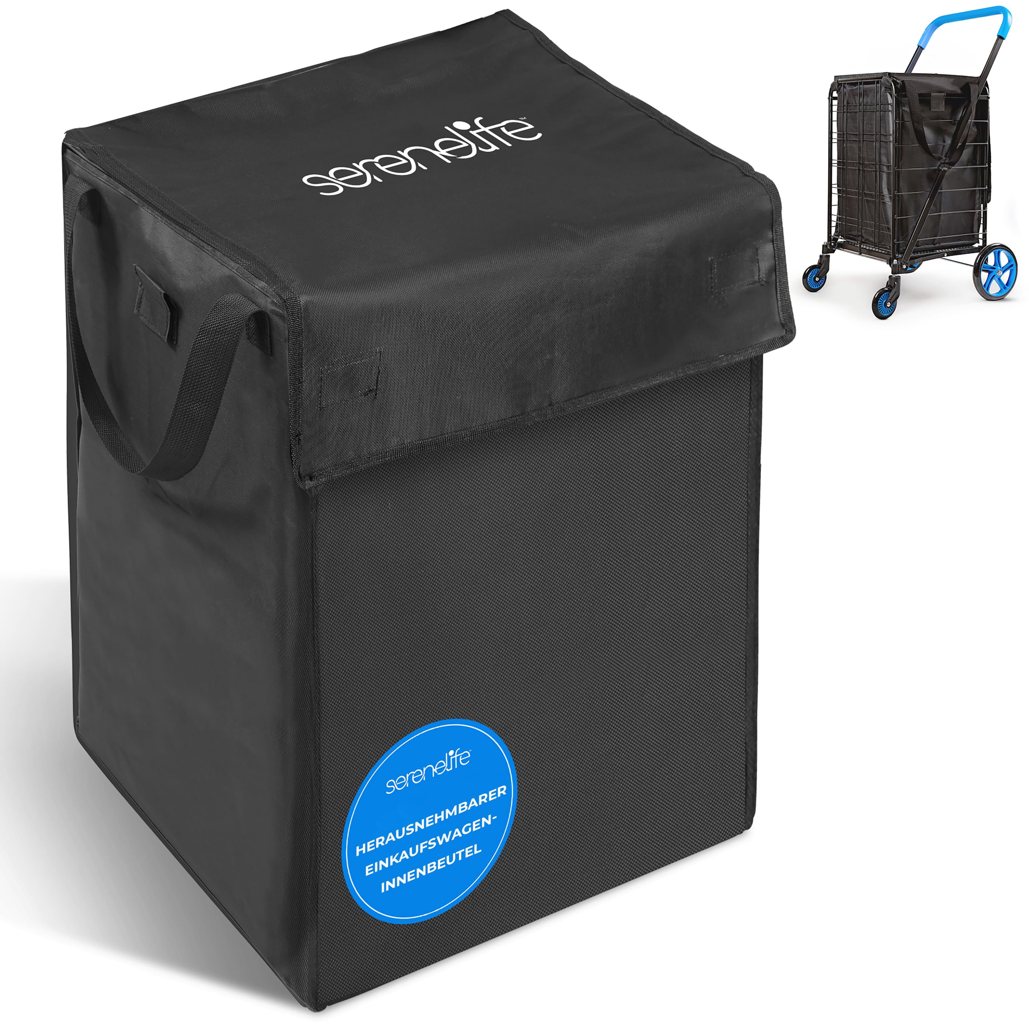 Image of Shopping Cart Bag, Liner For Shopping Cart, Shopping Trolley Bag For All Standard , 49x39x32cm Foldable Shopping Cart Bag, Waterproof & Tear-resistant, Hanging Bag