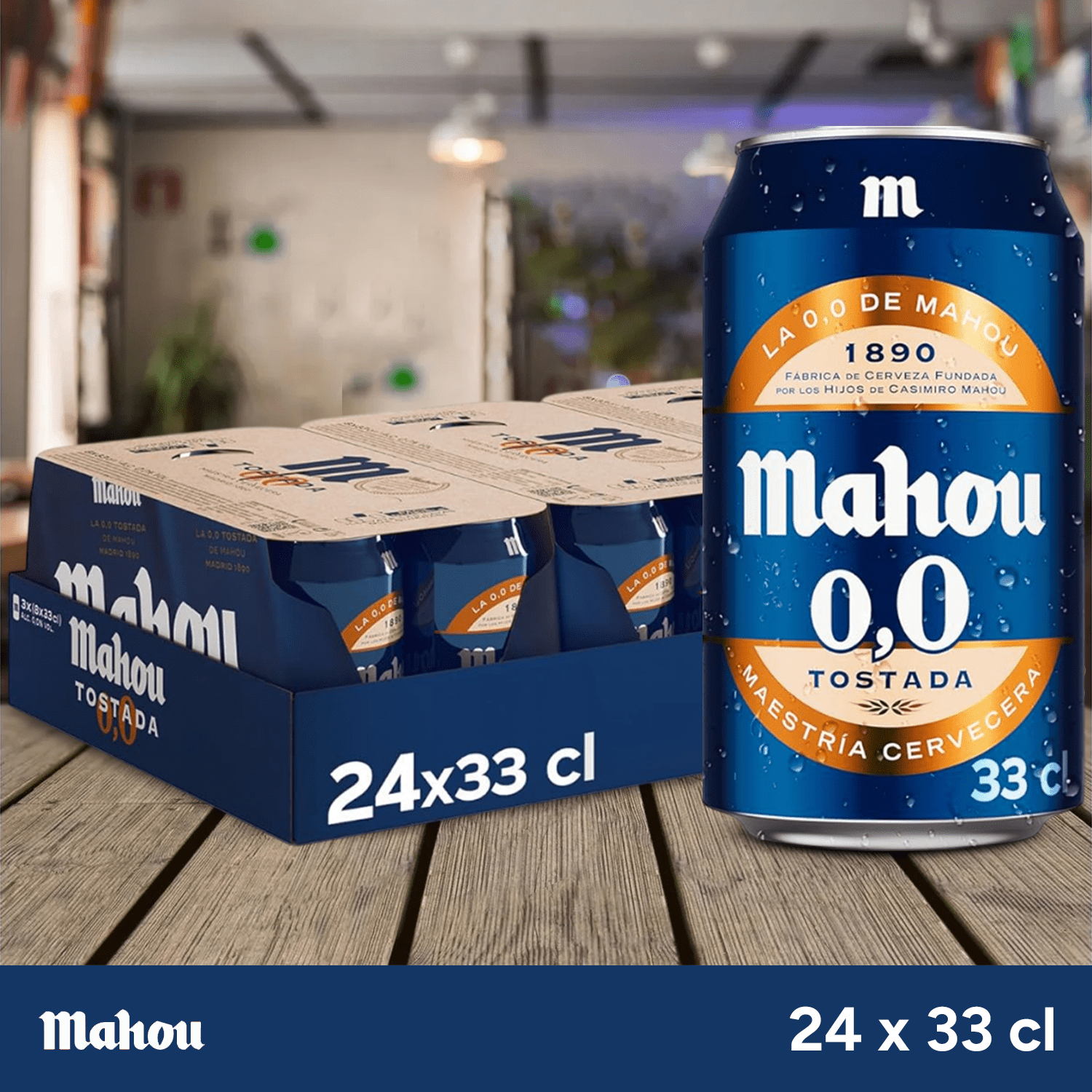 imagen del artículo   0,0  , pack de 24 latas de 330 ml, cerveza lager  ,   y  , sabor auténtico, cerveza sin alcohol