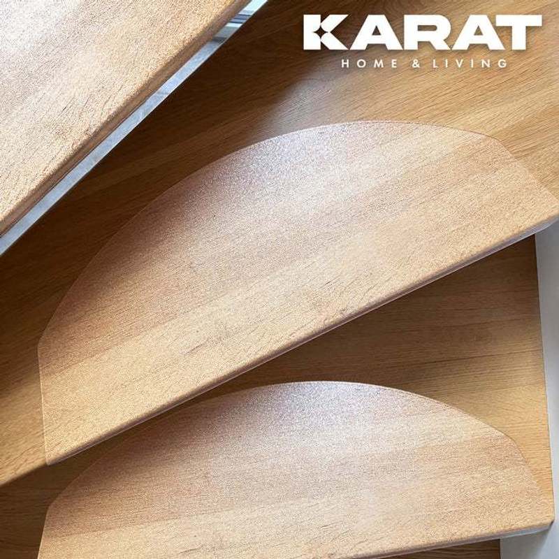Floordirekt Arctic Step Mat 5-piece Set - 65 .5 Cm - Semi-circular Or Rectangular - Transparent & Self-adhesive Stair Protection For Stairs - Easy To Clean & Shatterproof - For Indoor Use