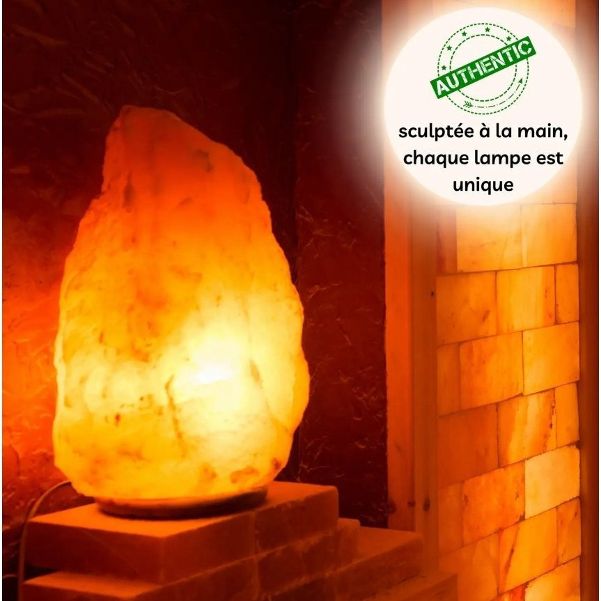 TEMU Lampe de de l'Himalaya : Naturelle 4-6 Kg (Grande Taille 24- avec variateur)