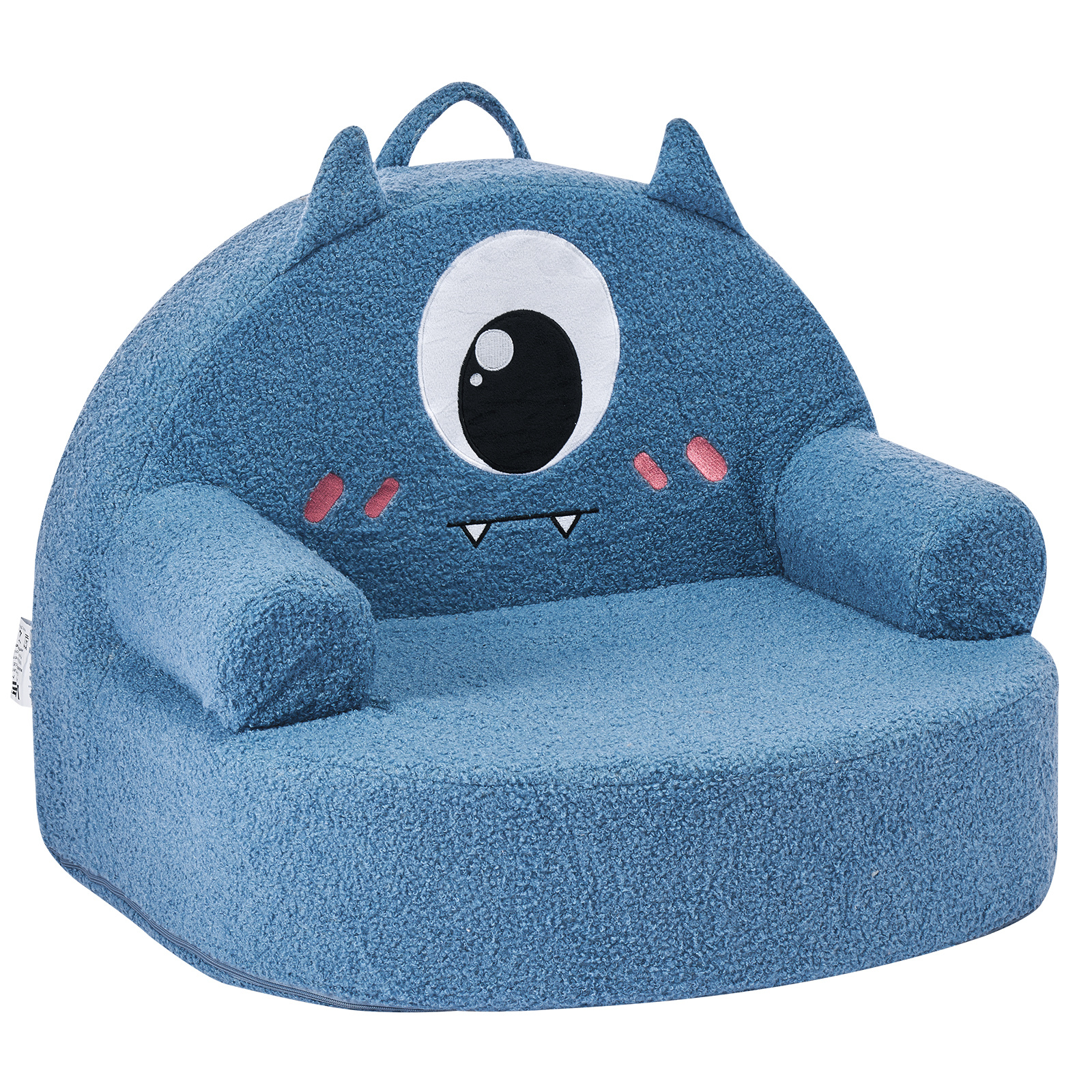 TEMU Silla para Niños Cómoda, Silla de Espuma para Bebés Estilo Monstruo con Reposabrazos, Sofá Móvil y Lavable para Niños de Esponja 28D y Felpa
