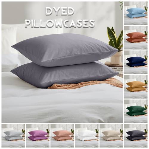 2 pack plain pillowcases ultra soft 100 microfiber blend pillow cover set hair fade resistant machine washable multiple colors uk bedding set