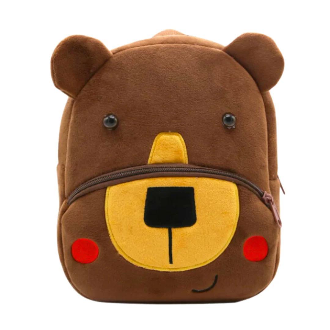 3d Plush Animal Kindergarten Backpack For Kids, Soft Children's Backpack With Cute Animal Design