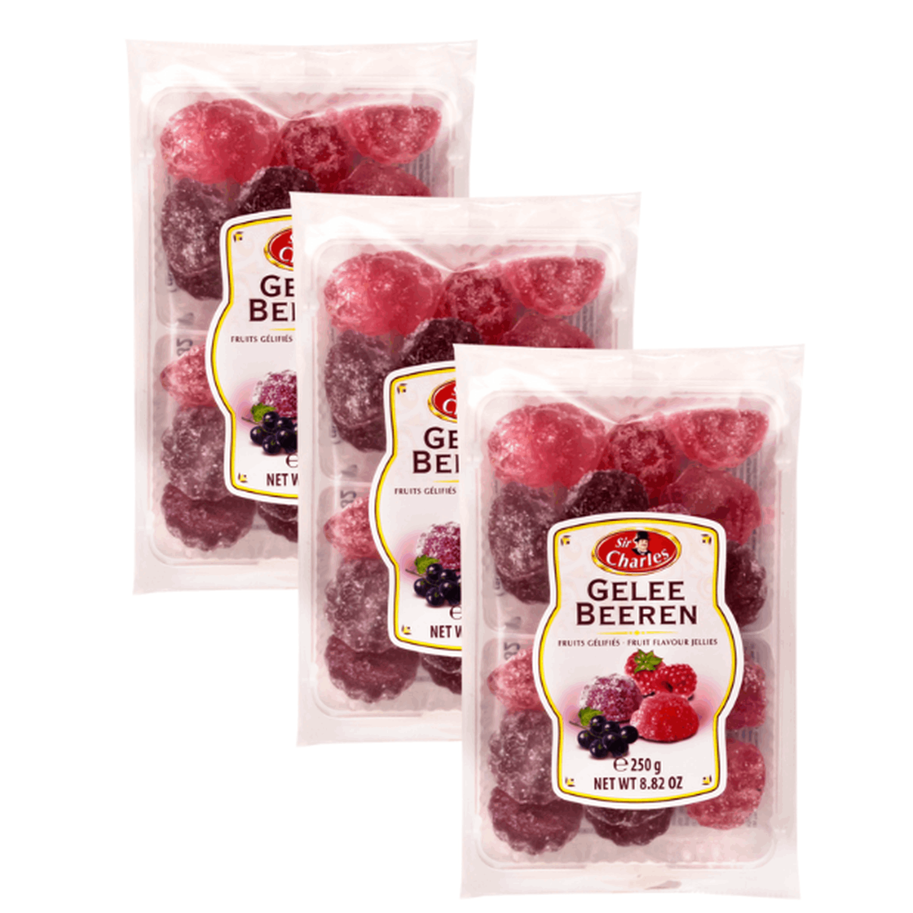 Sir Charles Geleebeeren - Sugared Fruit Jelly With Berry Flavor | 3 X 250 G