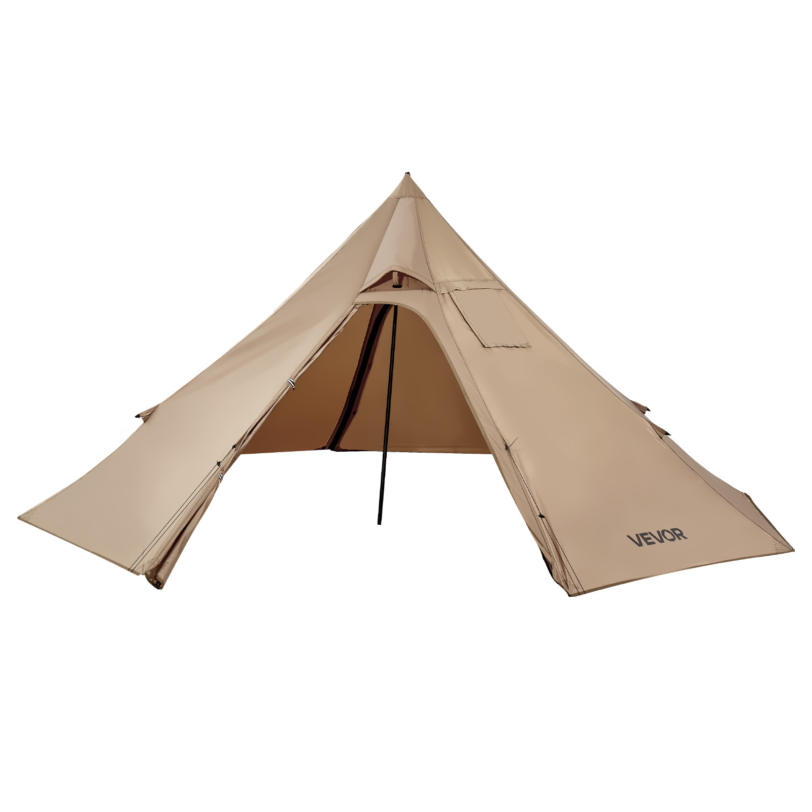 Image of Vevor Hot Tent For 2 , Portable Winter With Stove Jack, Canvas Camping Tents, Lightweight 4 Season Shelter Tents For Hiking Fishing Backpacking, S Size