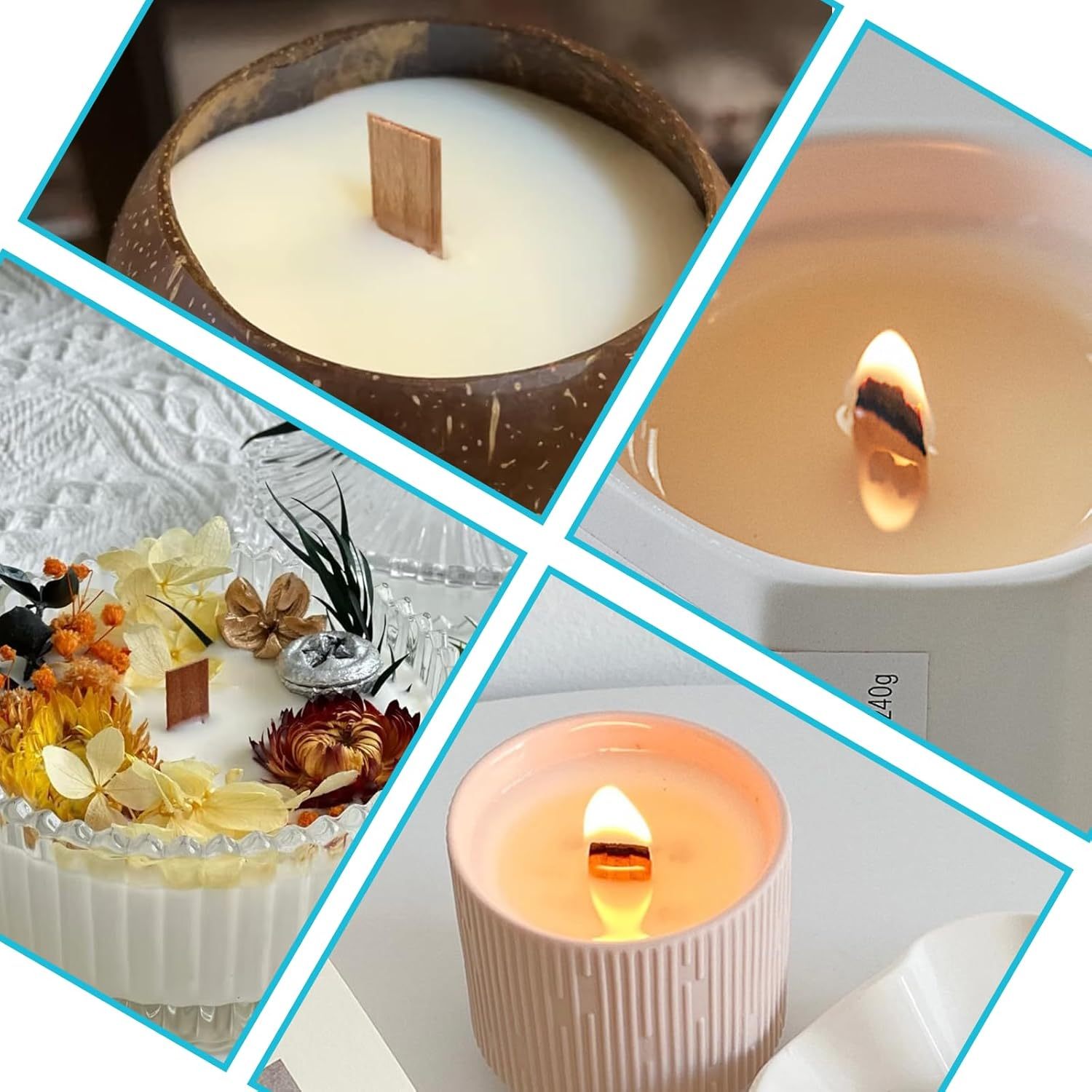 Image of Wooden Candle Wicks 90×12×1 Mm – Set Of 100 Pcs | Natural Diy Candle Wicks, Stable Burning, For Soy And Paraffin Wax