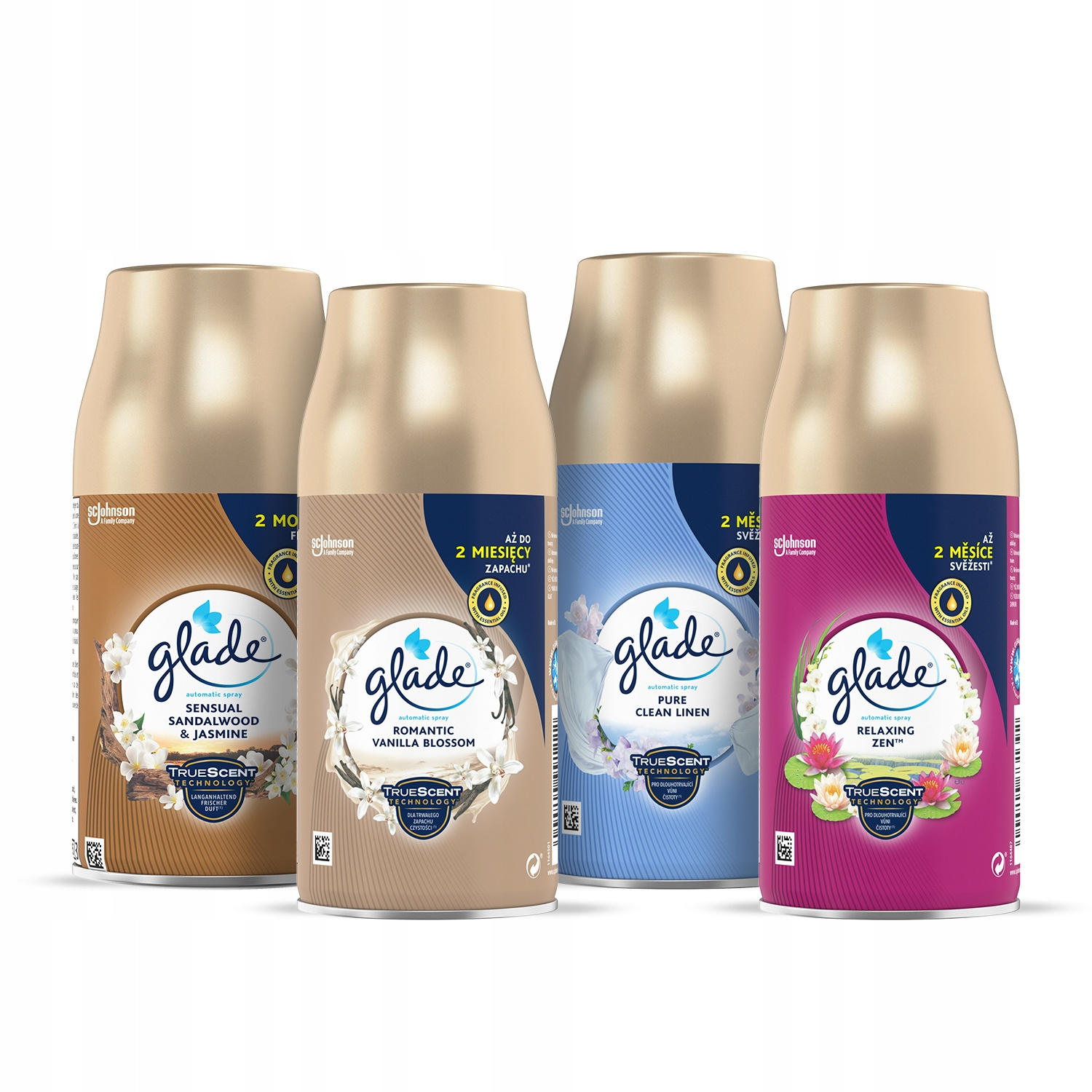 4x Glade Refill Can For Battery-operated Air Fresheners, Mix Pack Of 4 Cans
