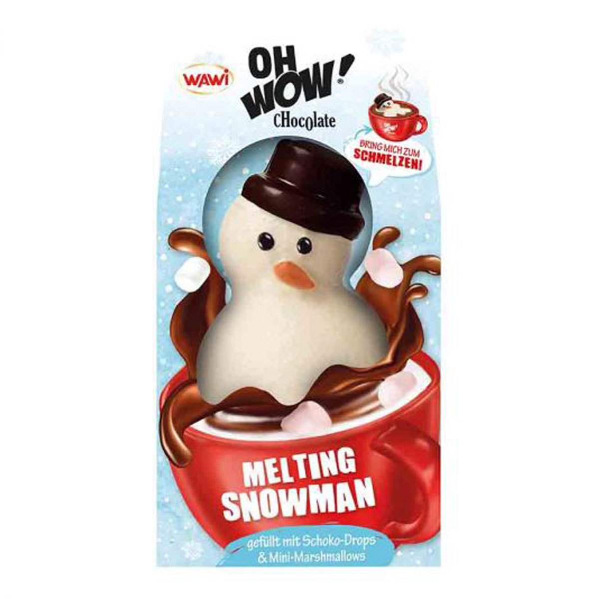 Image of Oh Wow Chocolate Melting Snowman White Chocolate Drops 75g 12-pack