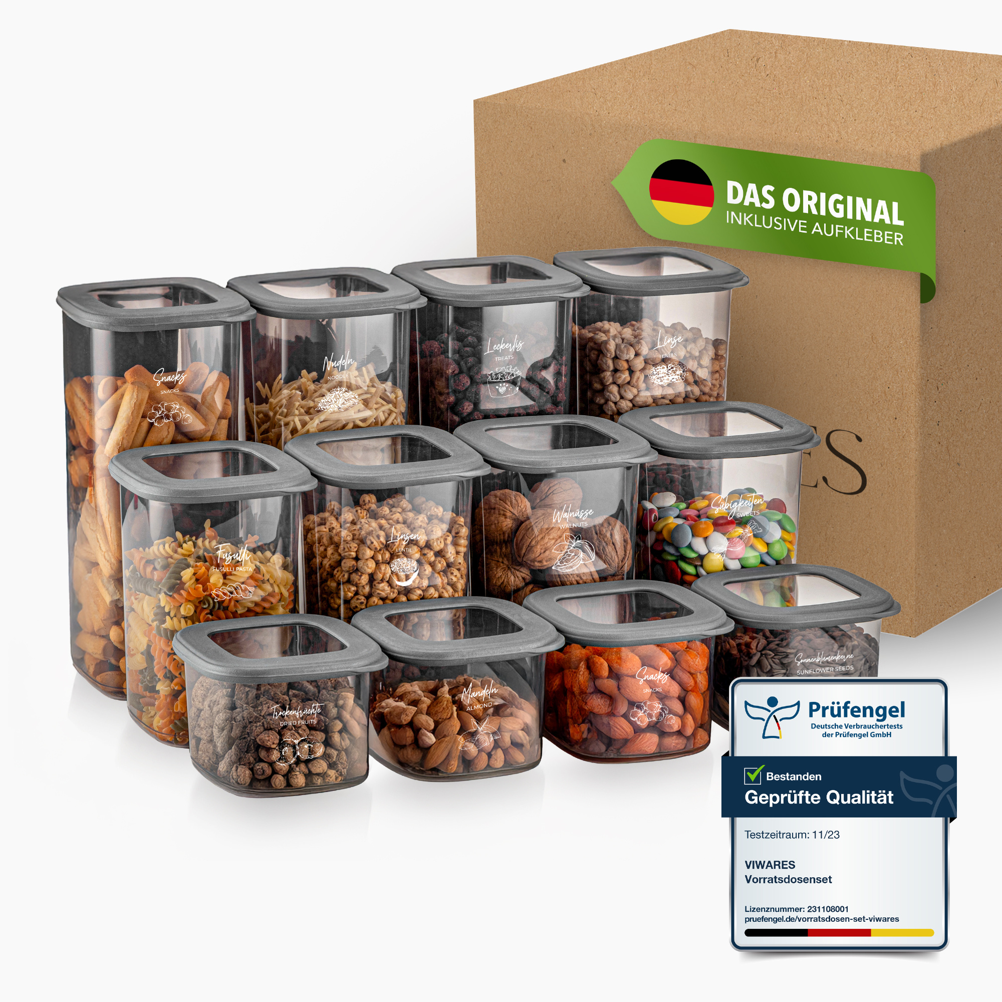 TEMU Viwares 12-piece Storage Container Set – Color – Airtight Food Storage Boxes With Lids – Bpa-free, Stackable & Food-safe – High- Containers For