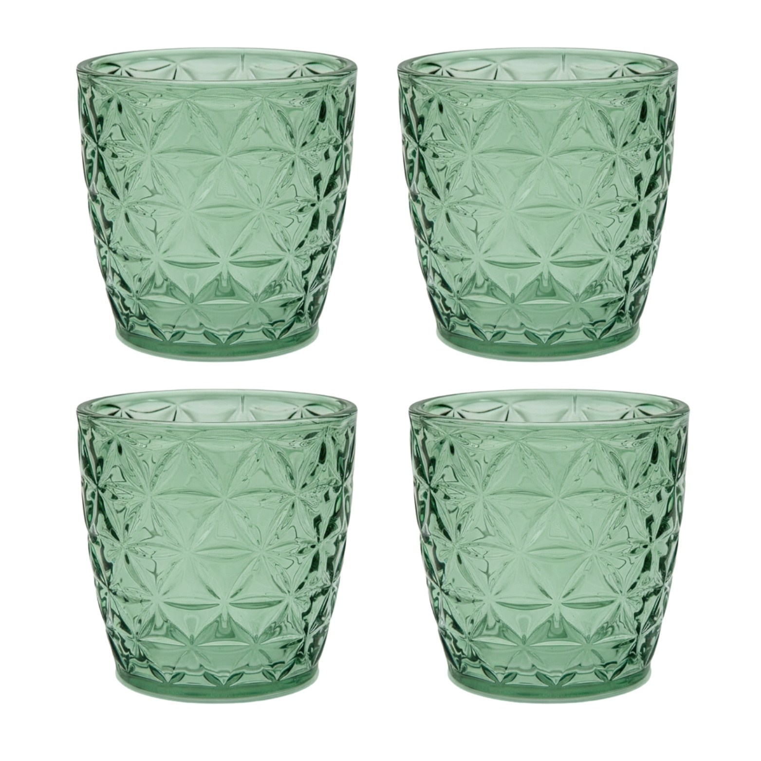 Wind Chimes Glass Green Tealight Holder