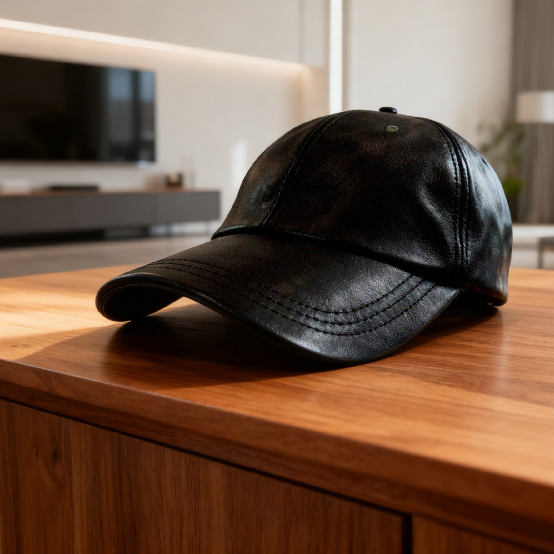 American-style Cowhide Leather Cap For - Men And Women - Christmas Gift