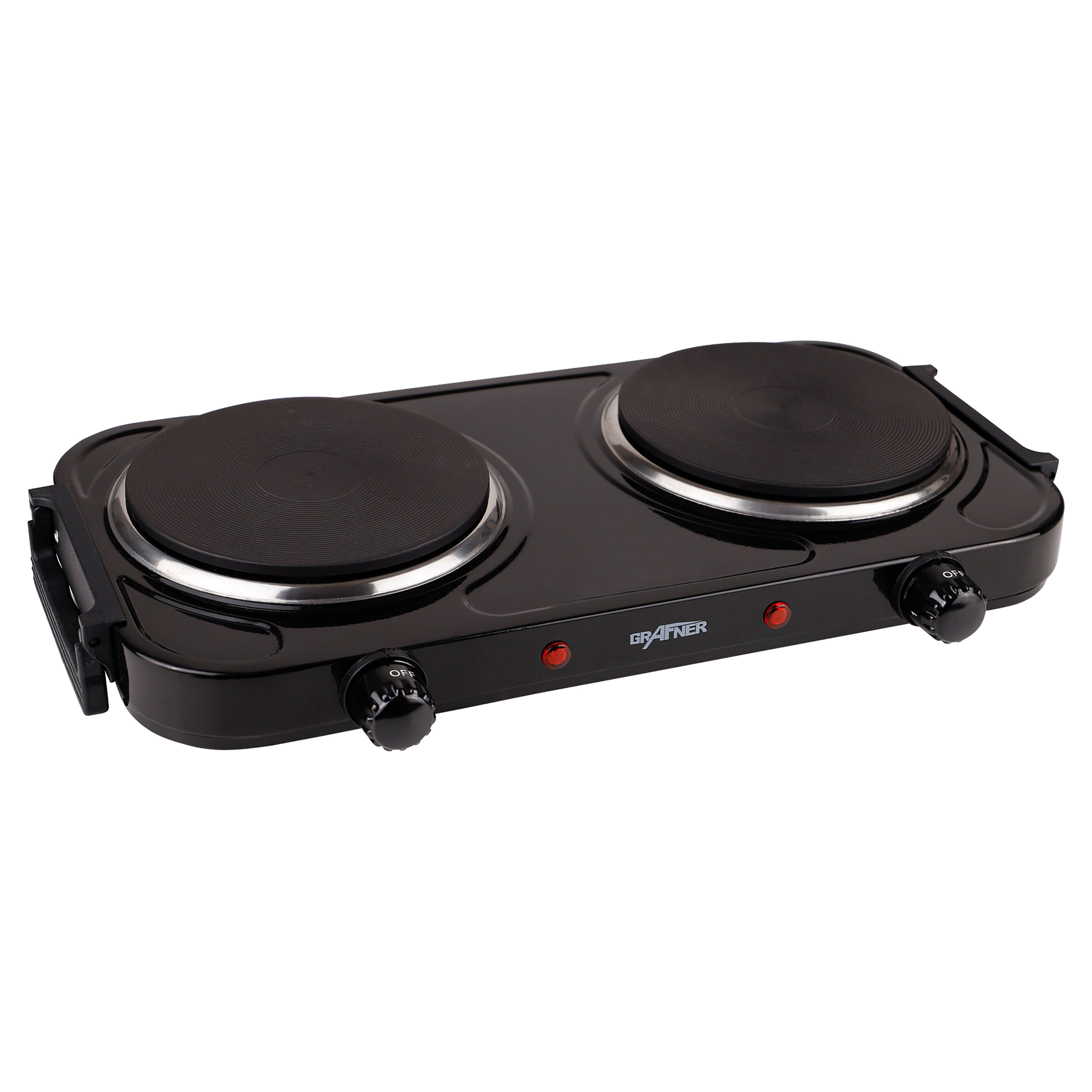 Plate With Foldable Handles, 2000 Watts, 2 Induction Cooking Zones, Each Ø 155 Mm, Temperature Control, Mobile Double Camping Hot Plate