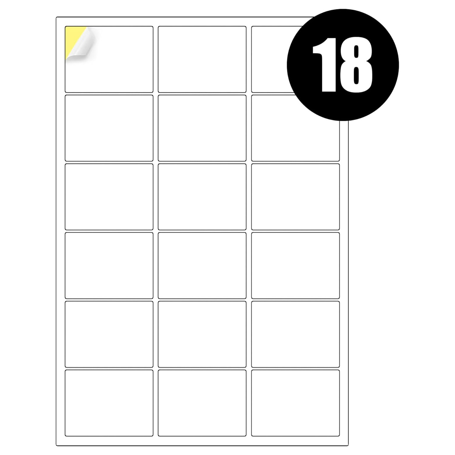 TEMU A4 Address Labels 18 Per Sheet 63.5 X 46.6mm Matte White Sticker Paper, Isoul Self-adhesive Printable Labels, Pack Of 50 Or 100 Sheets
