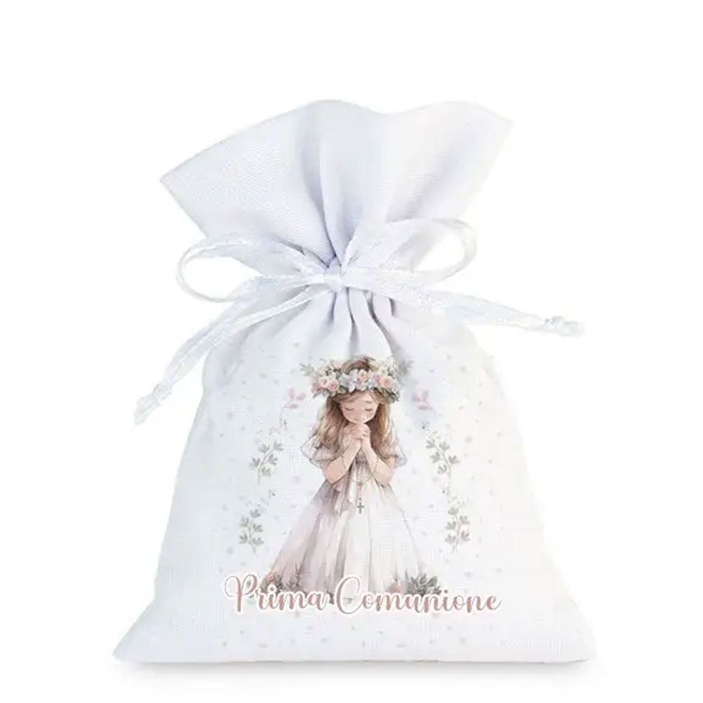 TEMU 10 Sacchetti porta confetti Comunione Lovely personalizzabili misura 10x12 cm personalizzabili con il e/o la data dell' idealei per nascita,