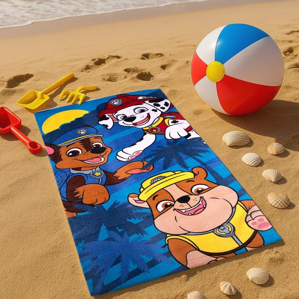 E-shop Paw Patrol - Kinder Strandtuch Badetuch Handtuch 100% Baumwolle 140 x 70 cm Blau