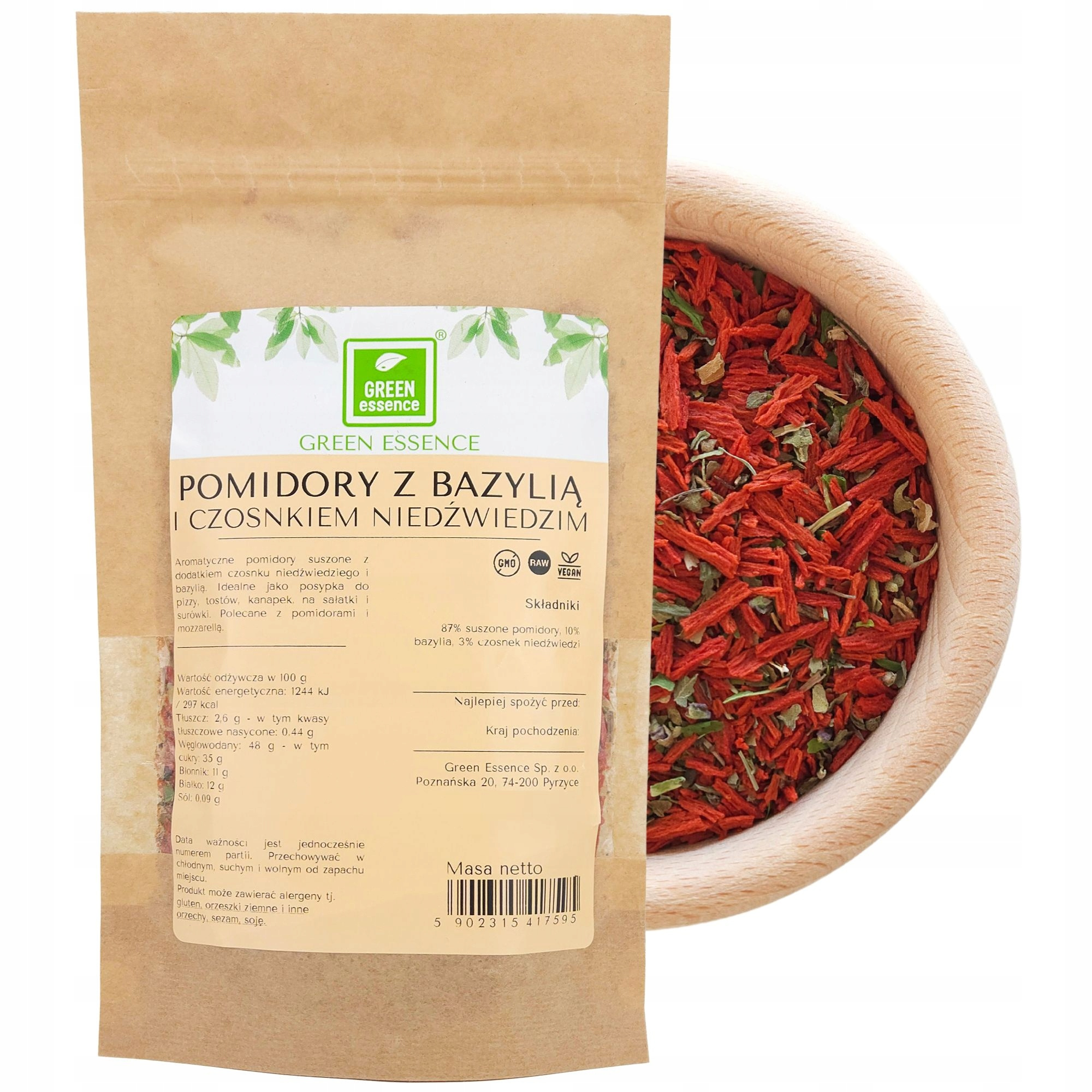 TEMU Dried Tomatoes With Wild Garlic And Basil 100g Salt-free Blend, Aromatic Natural Spice, Dried Tomatoes With Herbs, No Preservatives, Intense