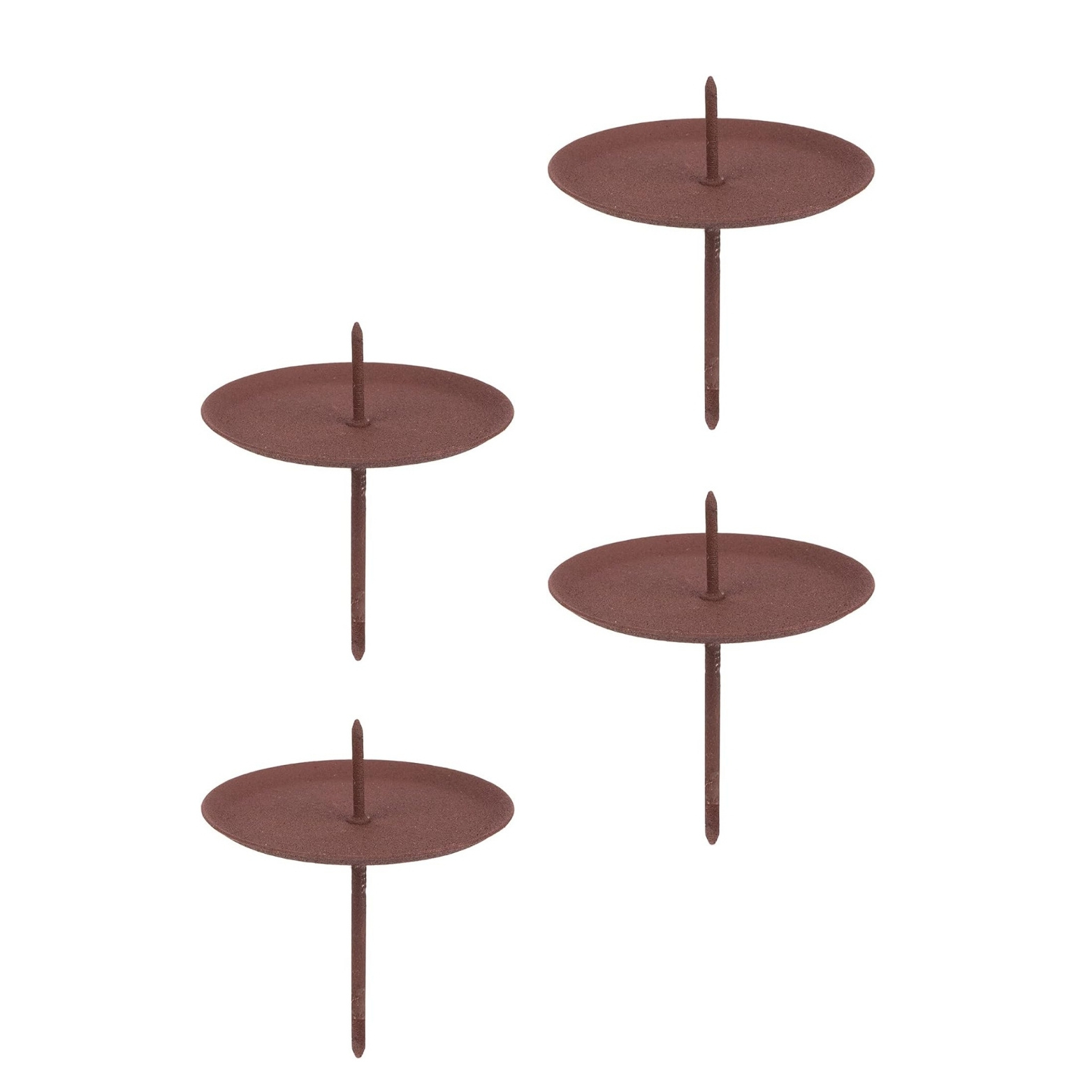 4 Candle Holders For Advent Wreath Ø 6cm Metal Candle Dish For Insertion