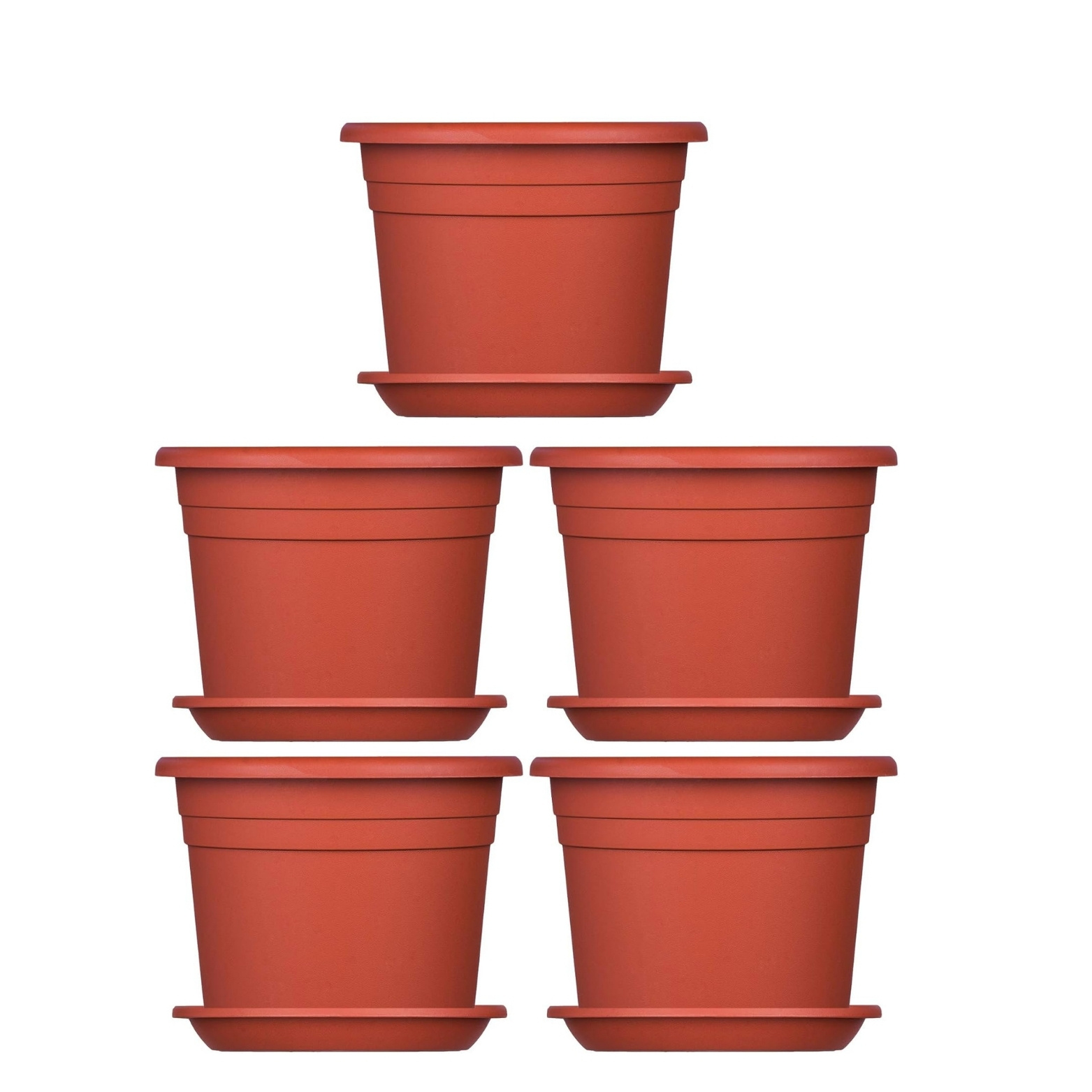 Flower Pots With Matching Saucers, Ø 25 Cm, Plant Pot, Flower Pot