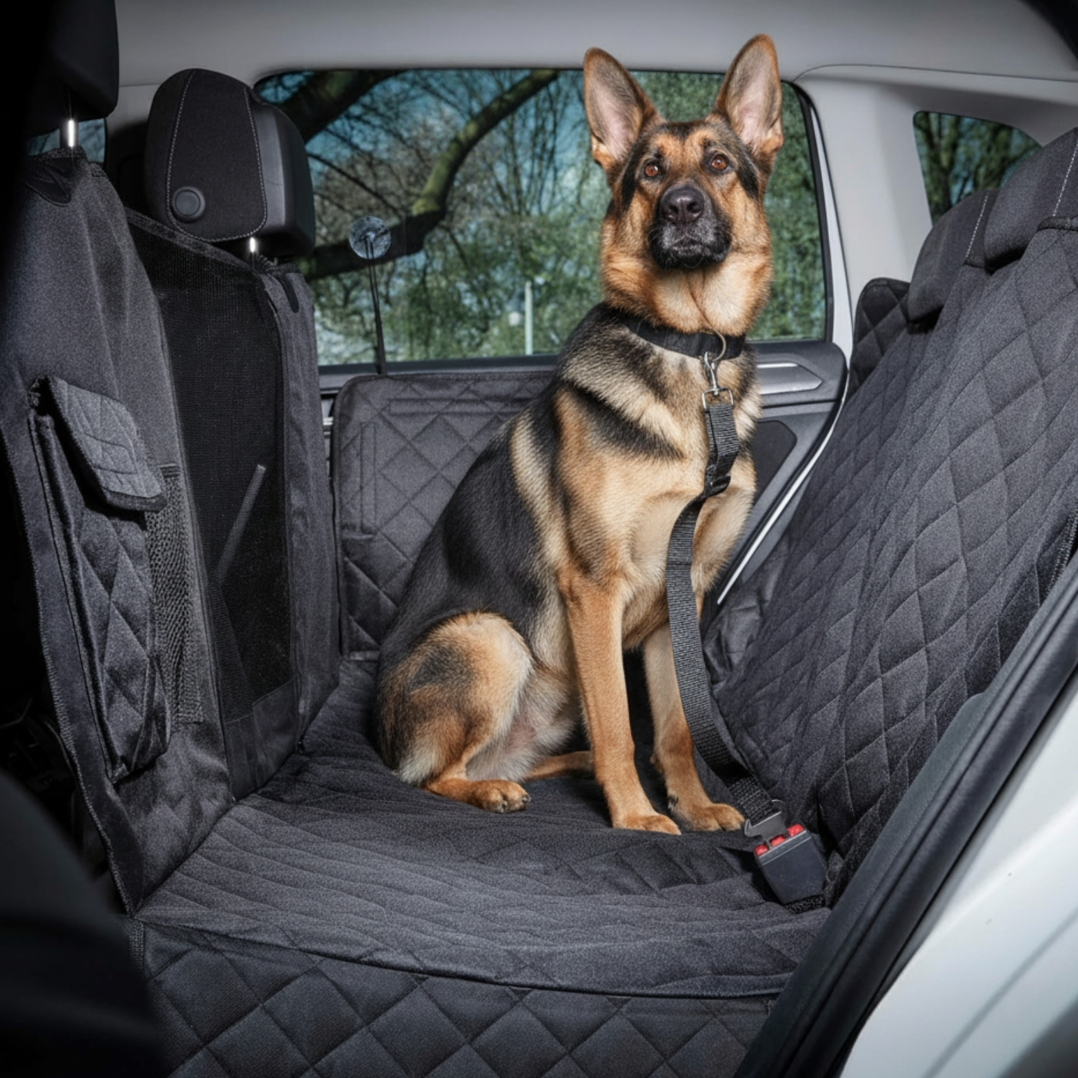 Image of Rear Seat Car For The Car Rear Seat, Stain- & Water-repellent - High-quality & Car Seat Protector, Dog Car Protector, Rear Seat Protector, Dog Rear Seat Protector