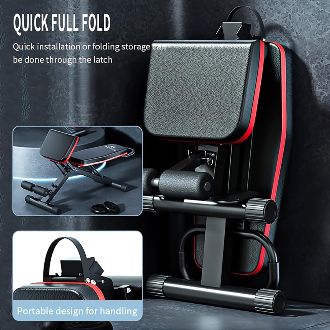 weight bench adjustable foldable strength training full body workout incline gym details 15