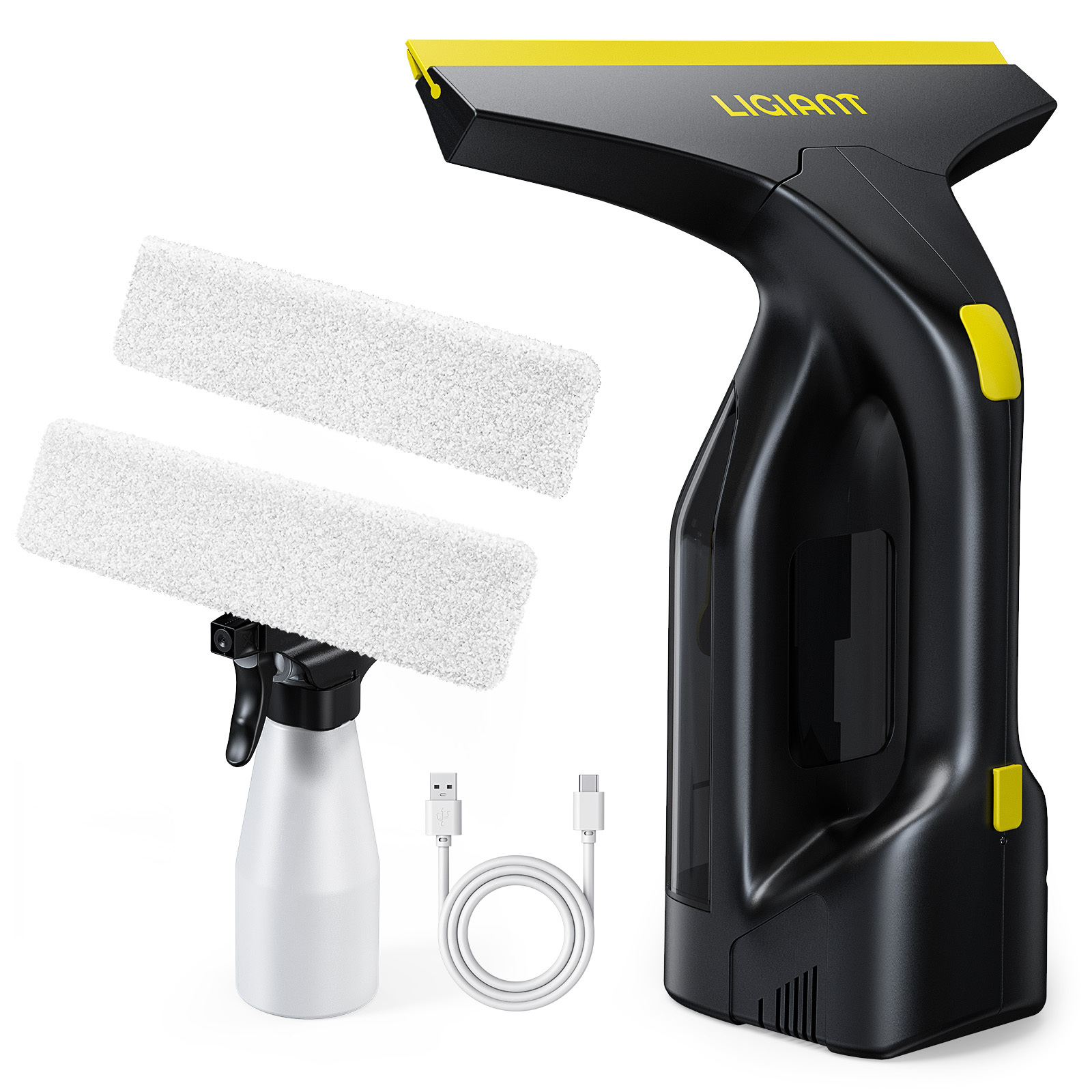 E-shop LIGIANT Akku-Fensterreiniger – 60 Minuten Laufzeit, 280mm breite Düse, 700g leichtes Design, inklusive Sprühflasche & Mikrofasertücher,