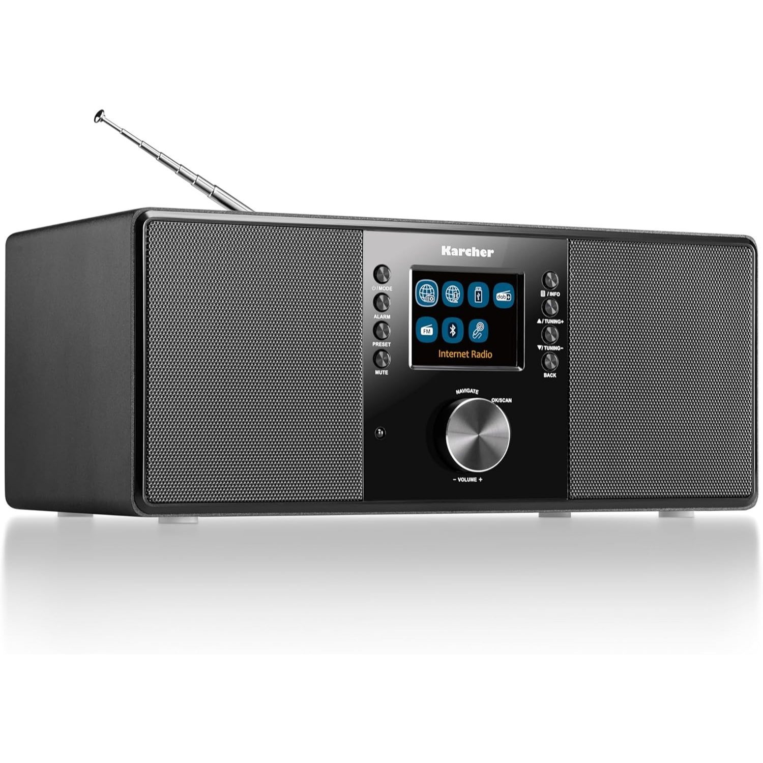 Image of Dab 7000i - Stereo Internet Radio (dab+ / Fm, Wi-fi And Bluetooth, Color Display, Usb, Aux-in, 14 Watt, Alarm Clock, Headphone Jack, Digital Radio Including Remote Control, Black)