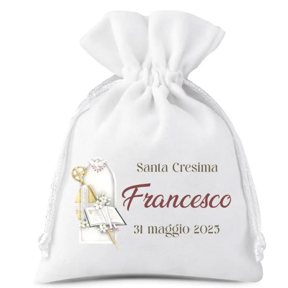 TEMU 10 Confetti Carrying Bags For Confirmation, Customizable, Measuring About 10x12 Cm, Personalized With Date Of , Ideal For Birth, Baptism Or .