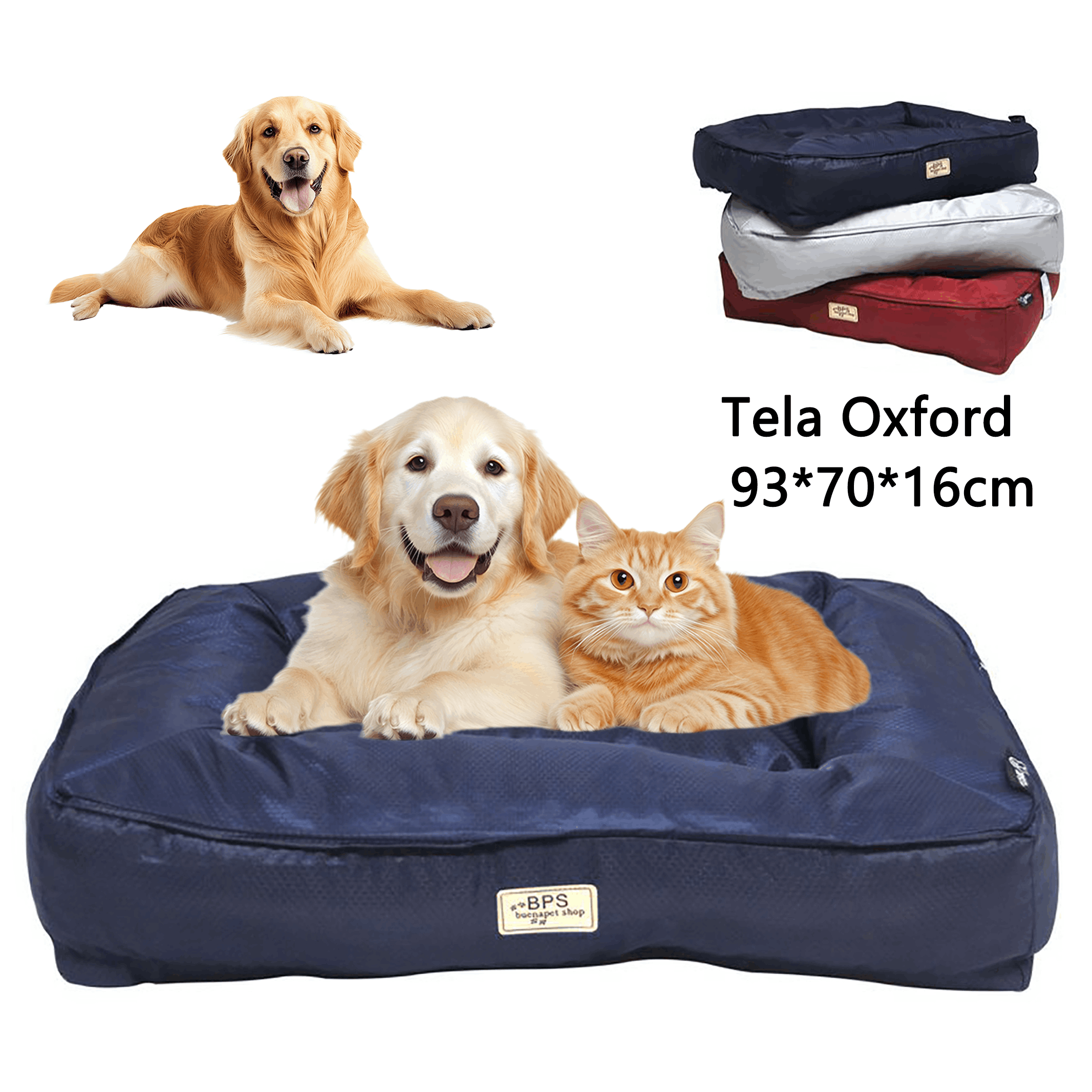 TEMU Cama Perro Impermeable 93x70x16cm Grande, Colchoneta para mascota . Colchoneta para Perros Gatos Cama Mascotas Antideslizante Portatil Colchón