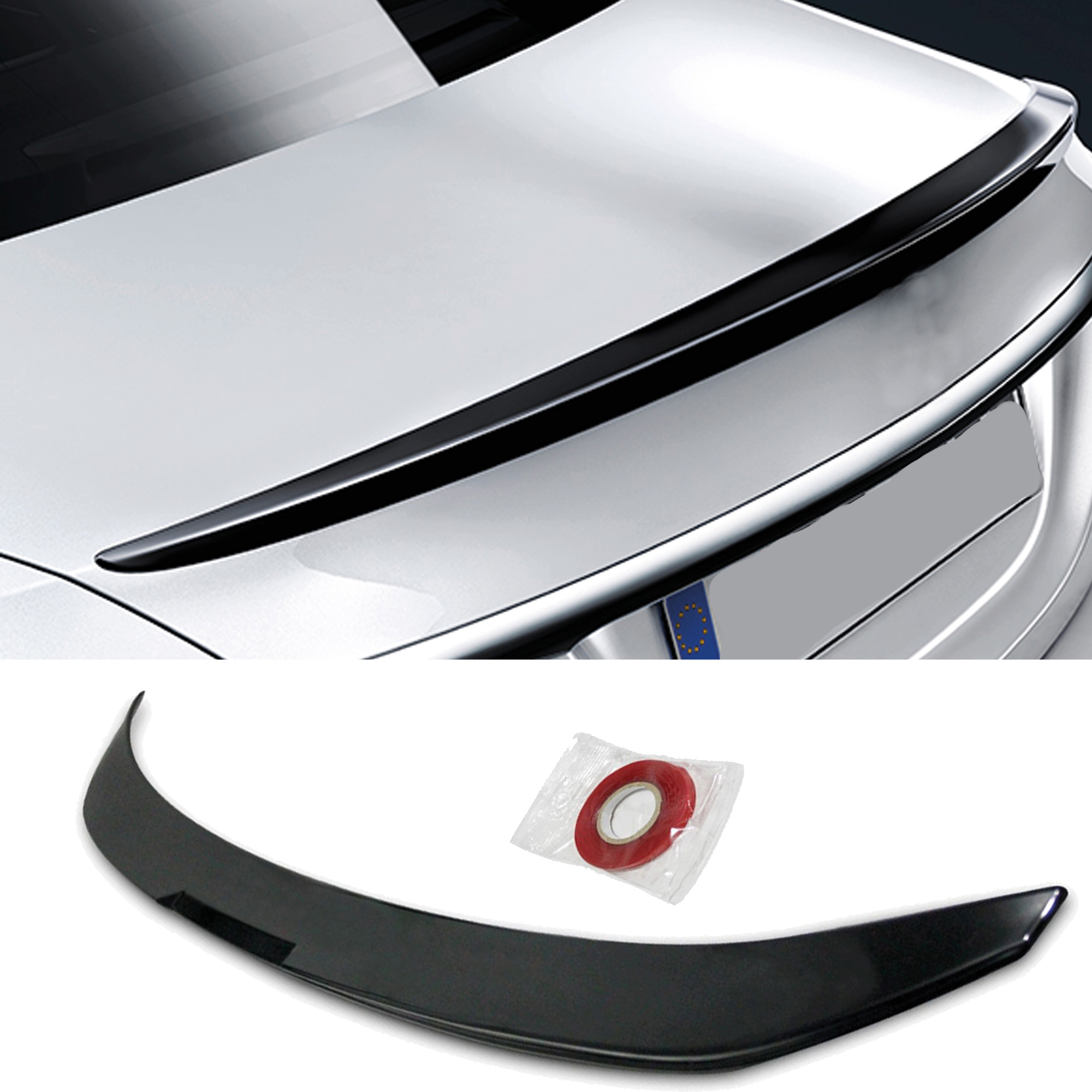 Rear Spoiler For Mercedes W205 2014-2019 Abs Plastic Gloss Abs Plastic Enhances & Style, Car Exterior Upgrade | Dynamic Design | Highquality Spoiler