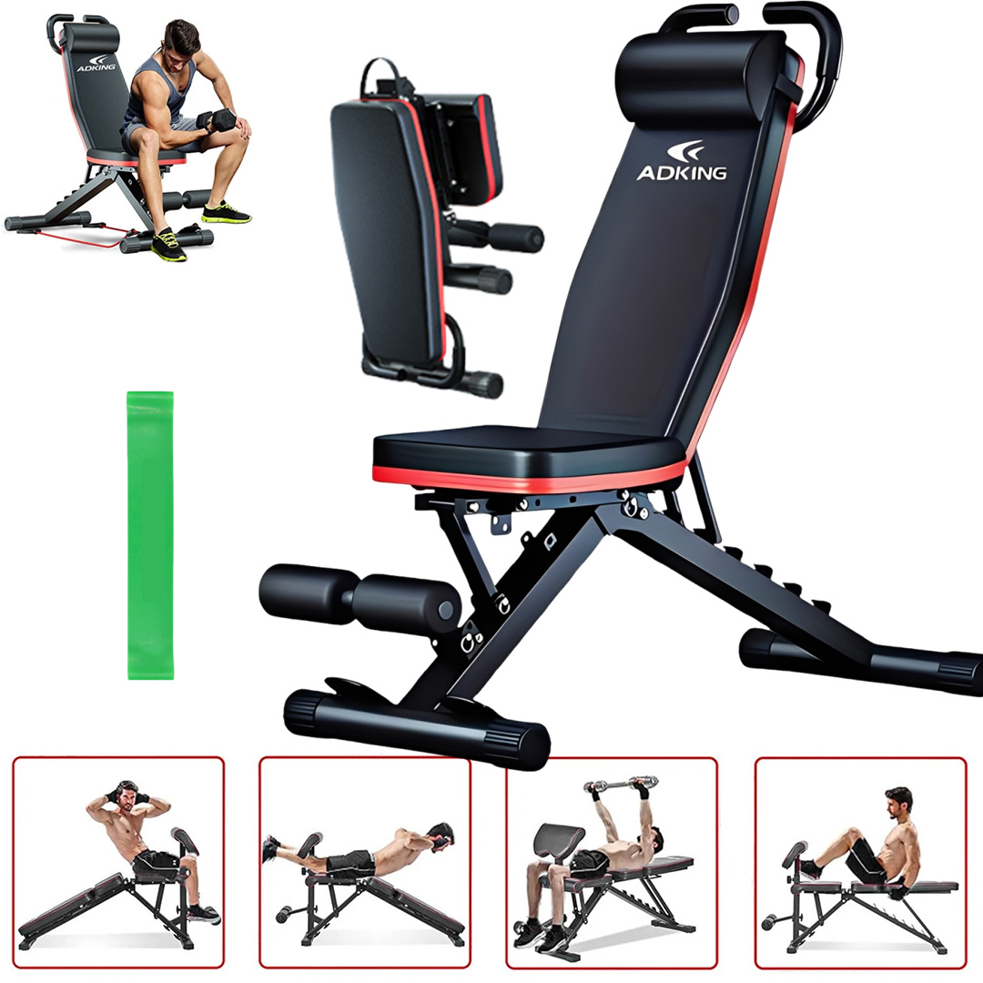 weight bench adjustable foldable strength training full body workout incline gym details 0
