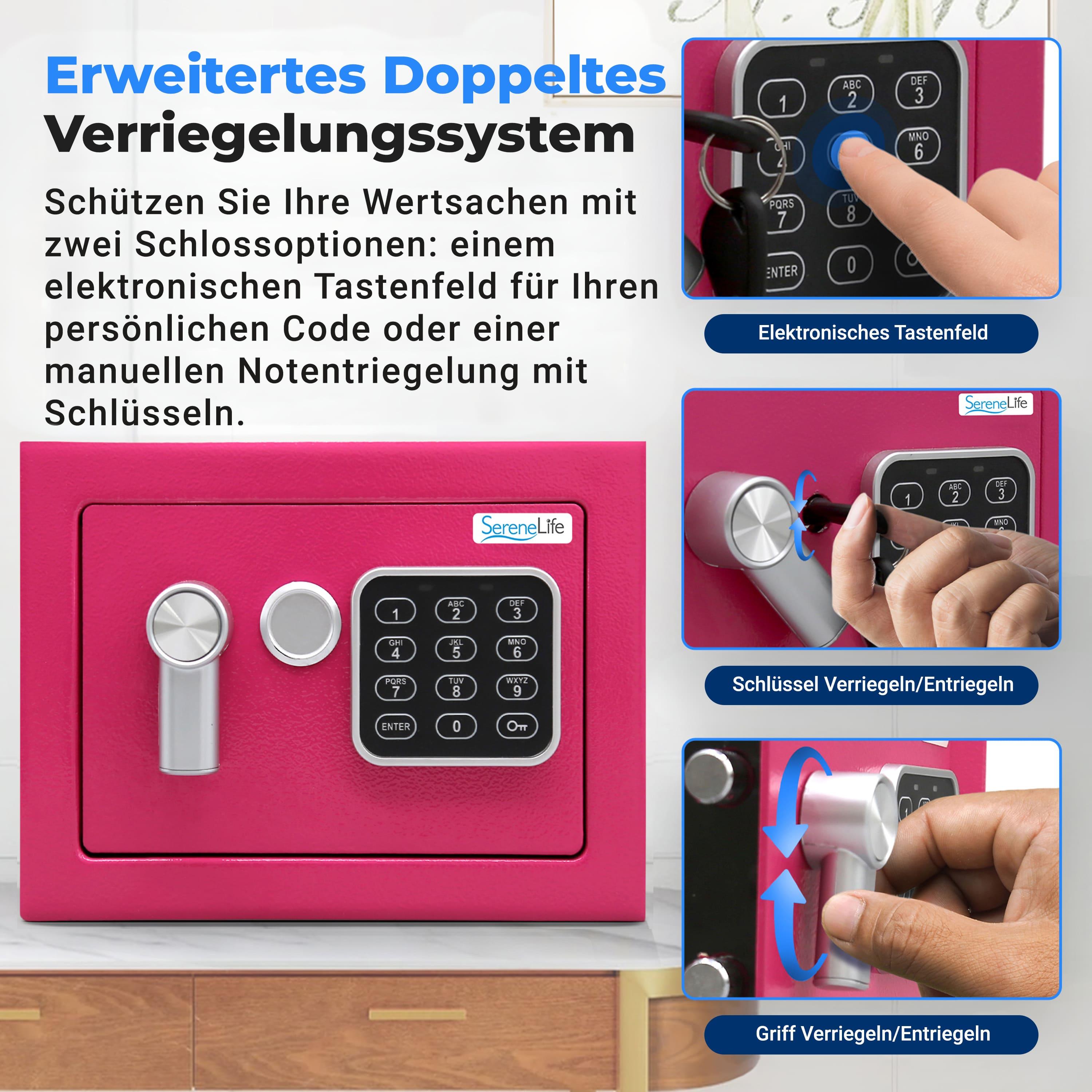 Image of Electronic Safe – Durable Safe 9.1 X 6.7” | With Digital Keypad And Code, 2 Keys | Small Box For Home/office, Secure Storage For Money, Jewelry