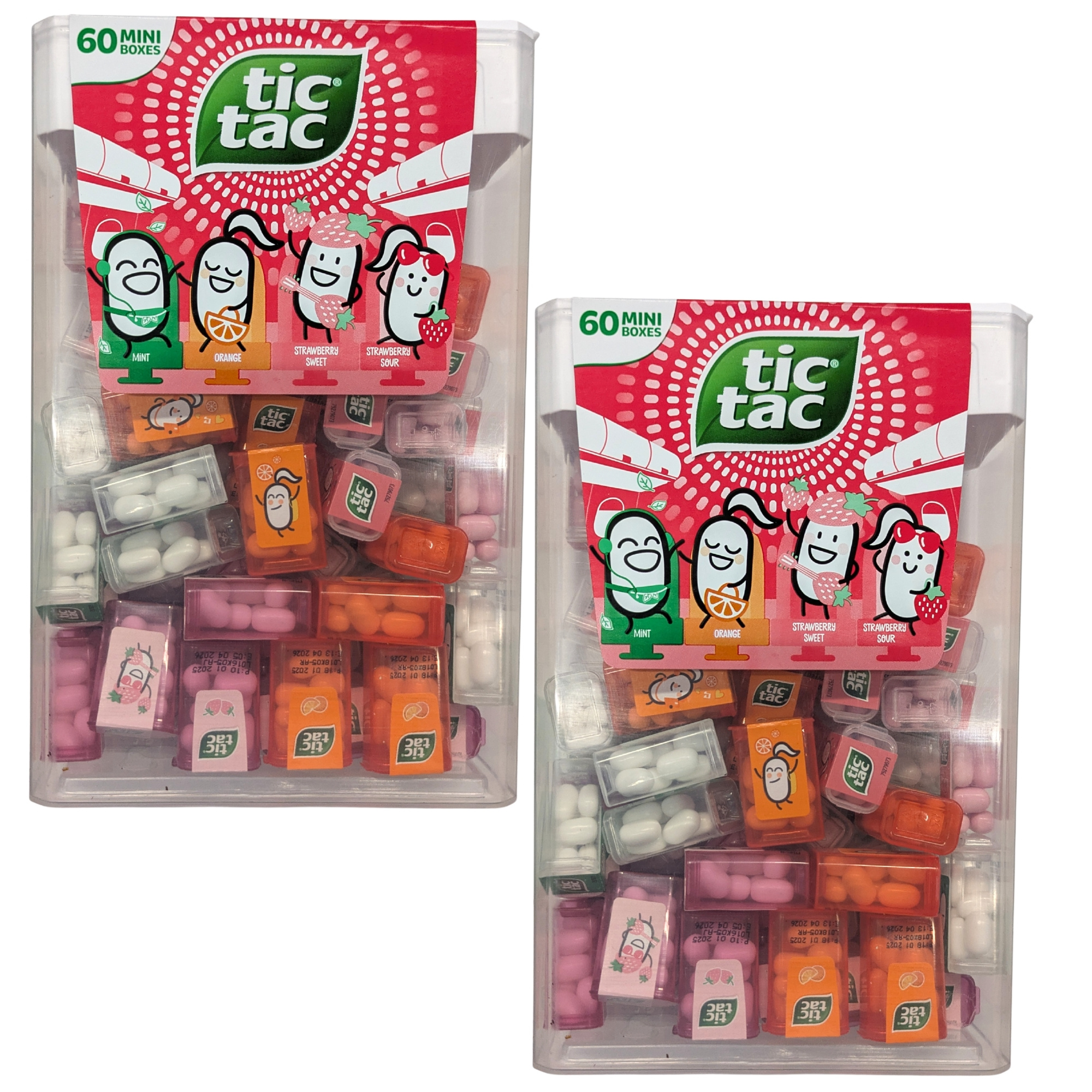 Tic Tac Travels Lilliput Mini Boxes Strawberry 2-pack, 60 Count Each, 2x228g | Total Content 456g