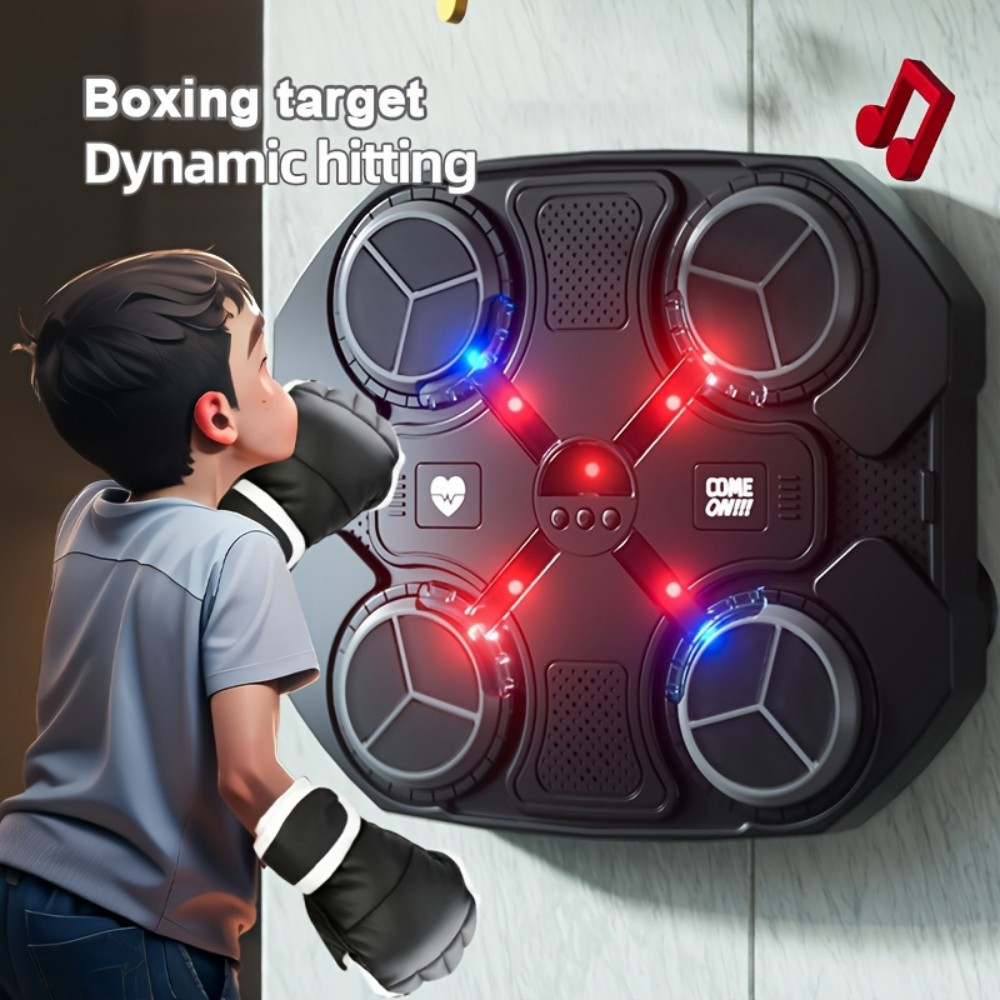 Interactive Led Boxing Trainer With 4 Targets - Electronic System With Adjustable Speed & Dynamic Lights, Ideal For Indoor Fitness Coordination Practice, Cool Birthday /christmas Gift For Kids Boys