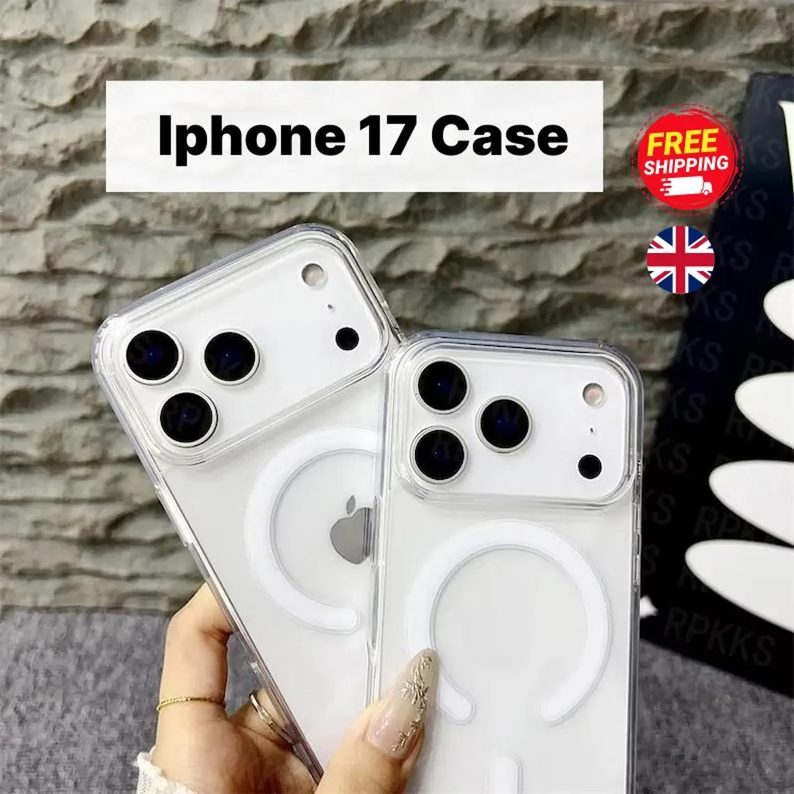 TEMU Clear Magnetic Phone Case Compatible With Iphone 17 Series (17, 17 Pro, 17 Air, 17 Pro Max) | Transparent Shockproof Tpu Cover | Slim Protective