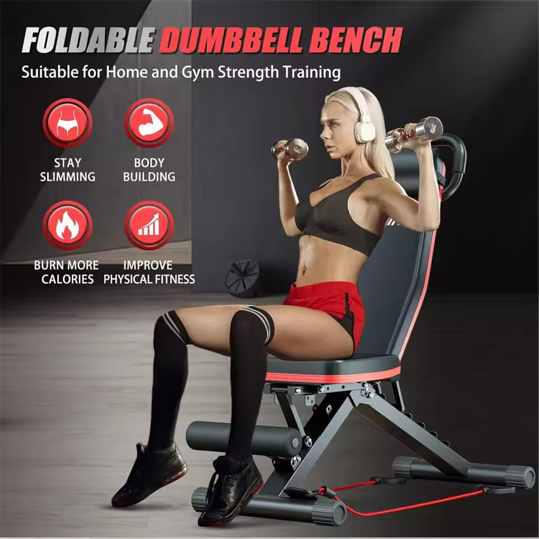 weight bench adjustable foldable strength training full body workout incline gym details 8