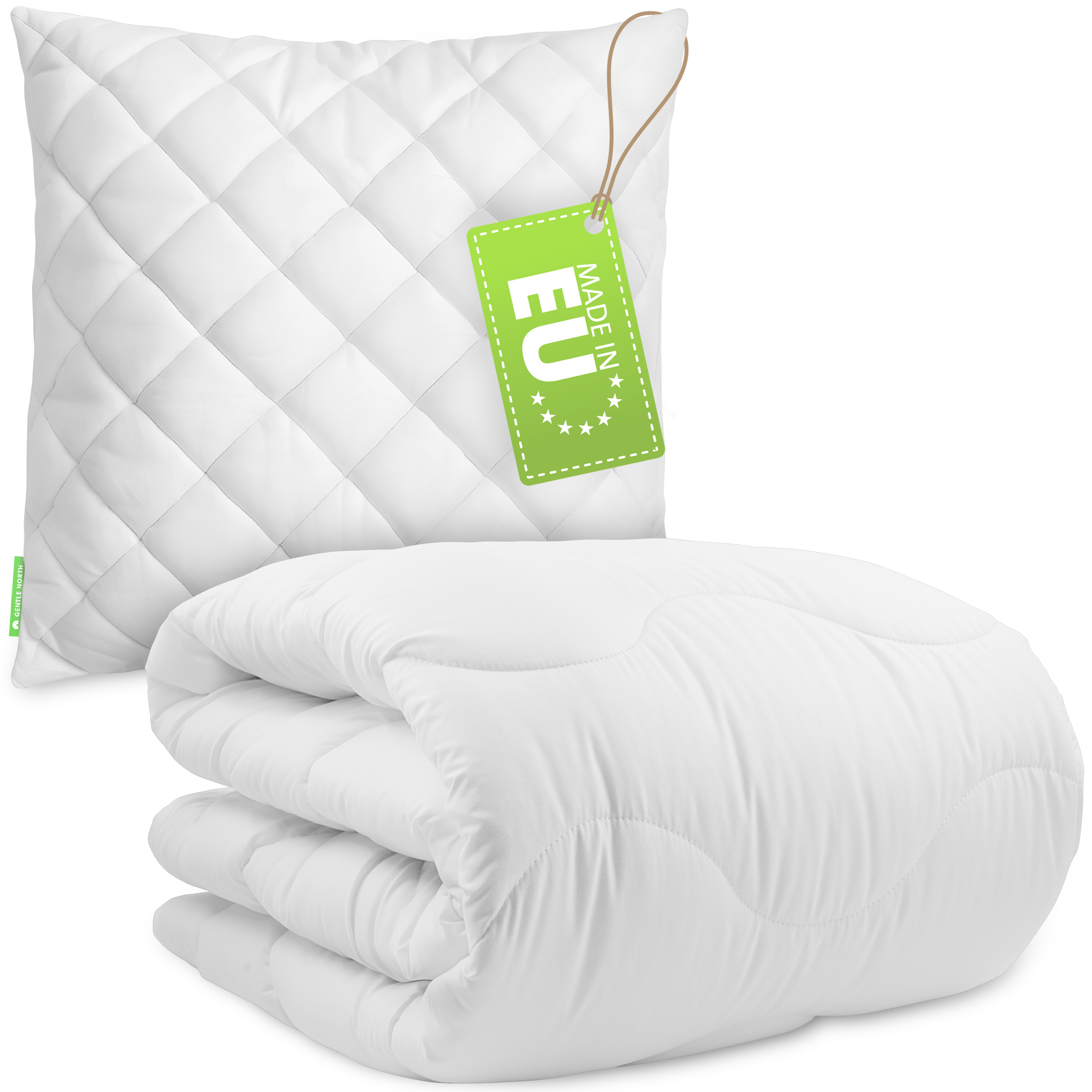 Sleep Set Duvet With Pillow 80x80 - Bedding Set Consisting Of Breathable Duvet & Pillow - Certified - Washable Up To 60°
