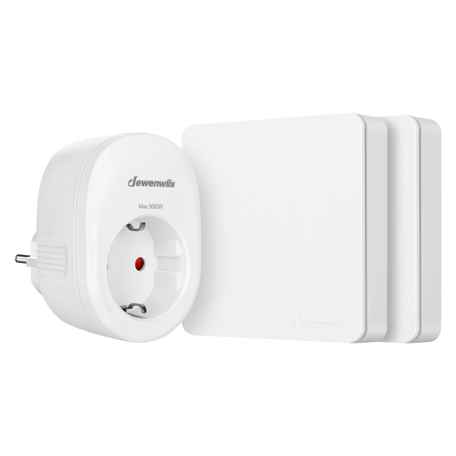 E-shop DEWENWILS Funksteckdosen mit Fernbedienung, 16A 3680W, Plug-In Ein/Aus Funk-Wandschalter, funksteckdosen set, Erweiterbarer Lichtschalter für