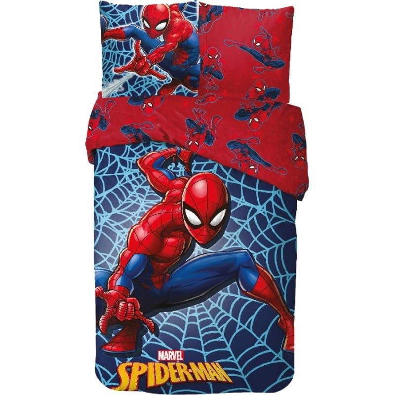 Spiderman Bed Set 140x200 - -man Duvet Cover + 1 Pillowcase 63 Cm