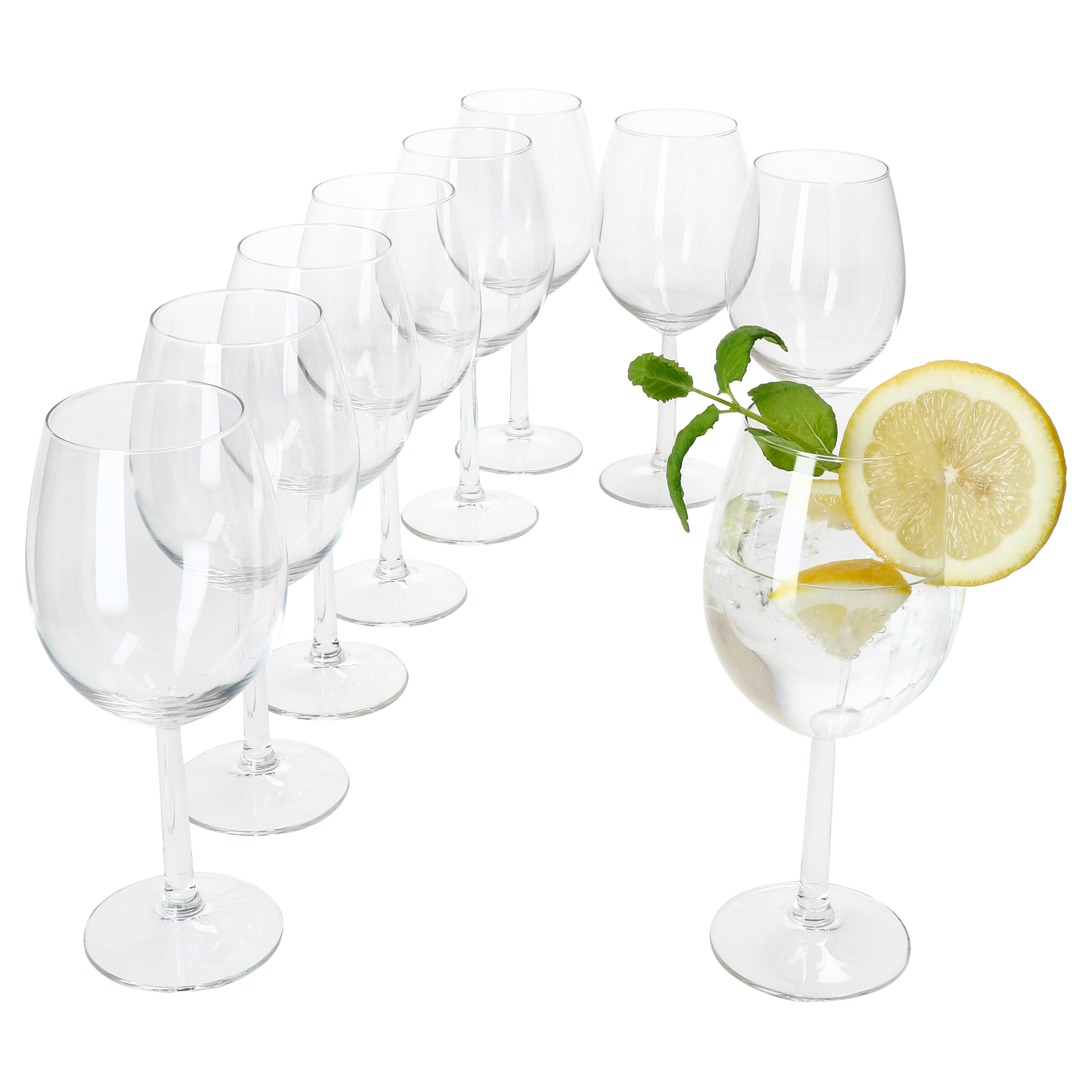 Image of 9x Water And Wine Glasses 300ml With Footglass Party Wedding Party