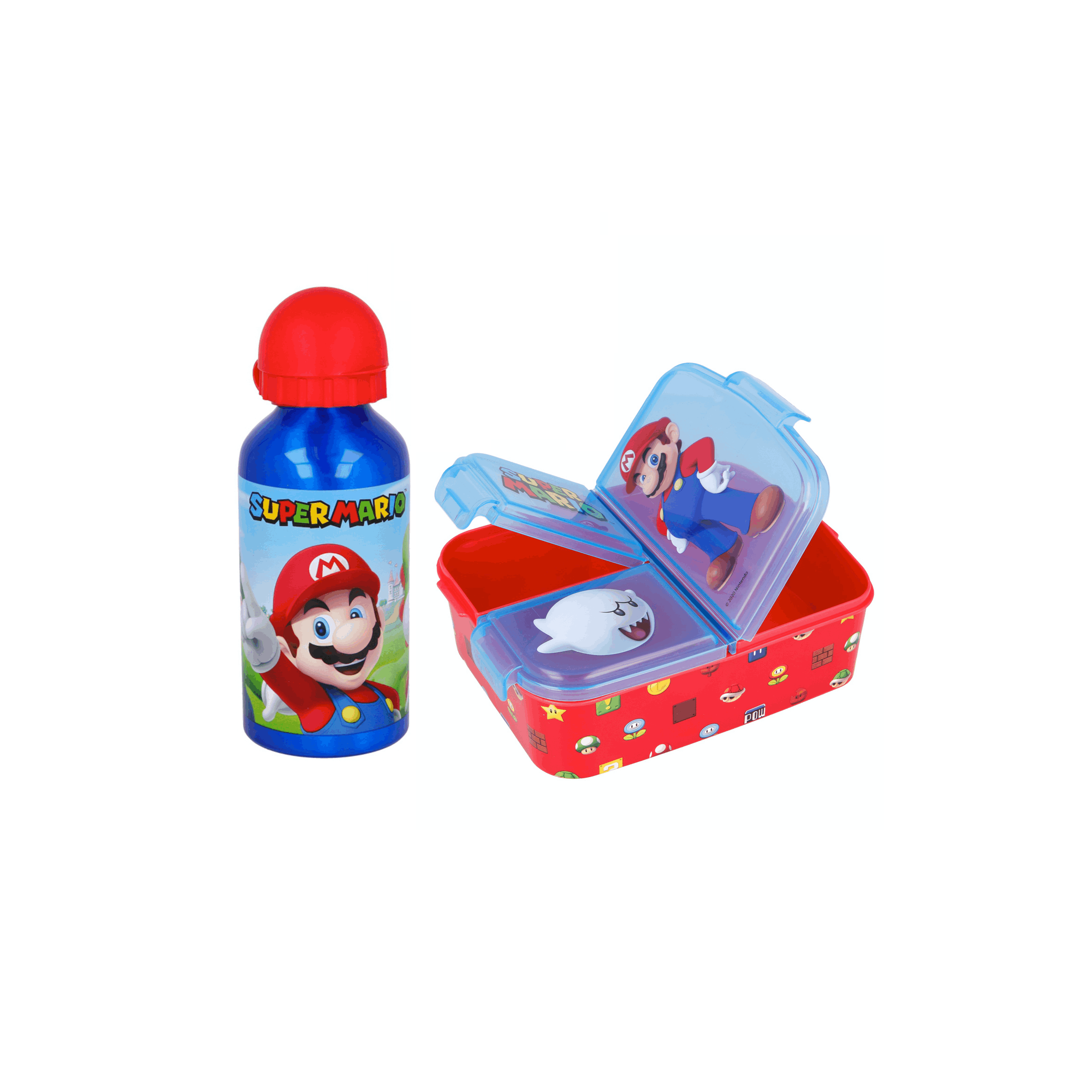 Image of Super Lunch Box With Compartments + Water Bottle Kids Set – School Kindergarten Lunchbox – Boys Gift