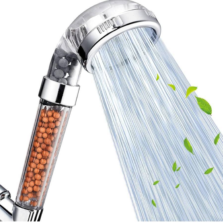 TEMU Cabezal de ducha de , con filtro de presión, extraíble para ahorrar agua
