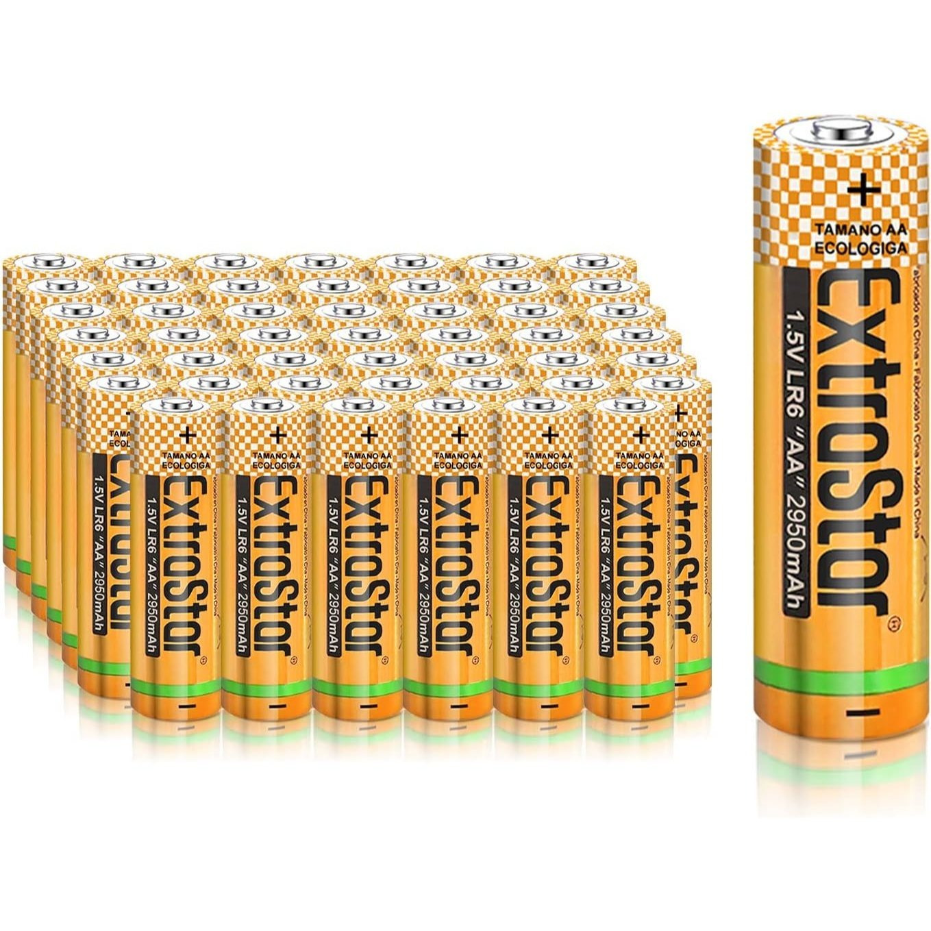 TEMU EXTRASTAR Batería de AA R6 de 1,5 , 2950mAh No5 Pilas, Performance, 12/24 Unidades